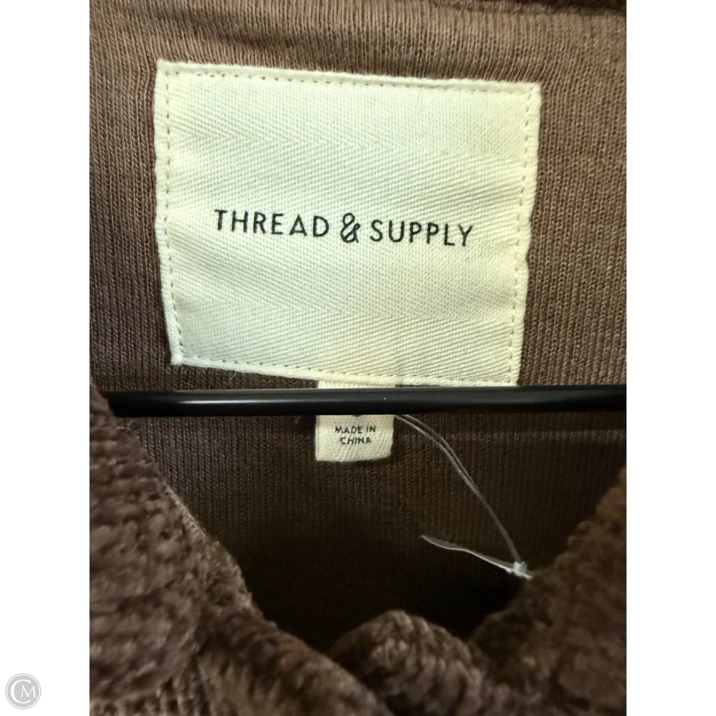 Jacket Shirt By Thread And Supply In Brown, Size: S