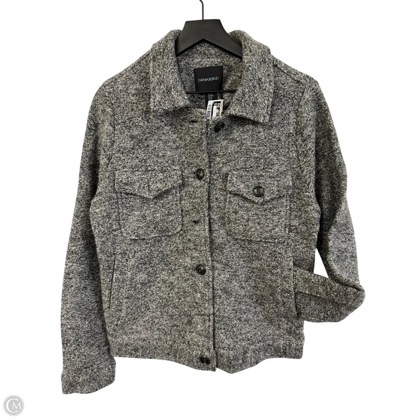 Jacket Shirt By Cynthia Rowley In Grey, Size: M