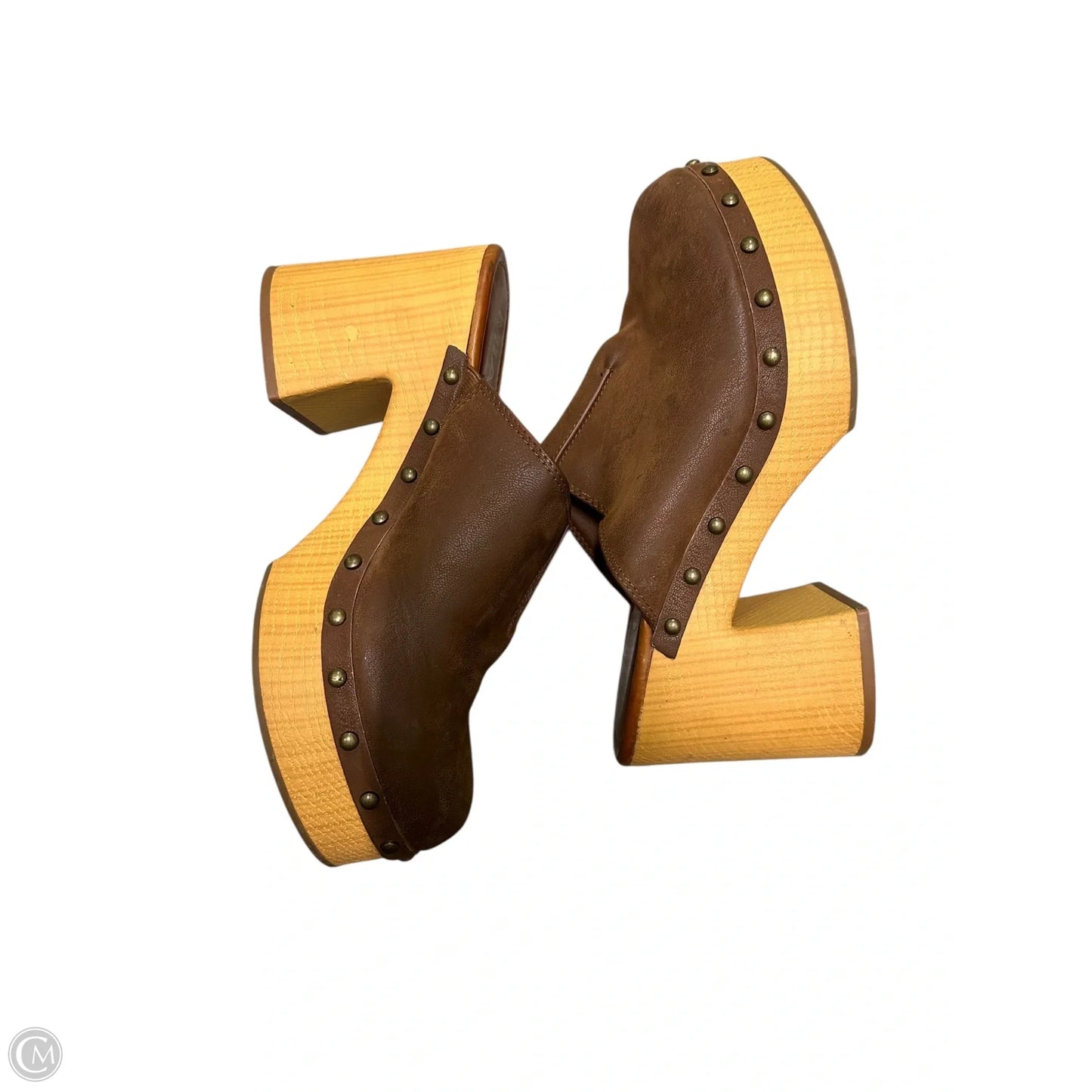 Shoes Heels Block By Mia In Brown, Size: 9.5