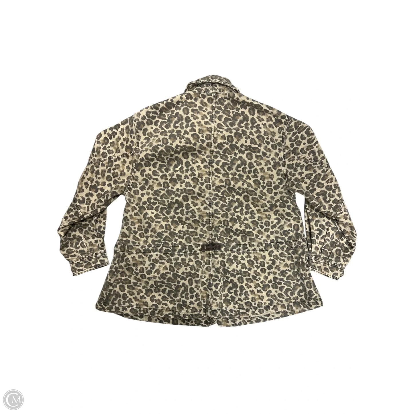Jacket Denim By Free People In Leopard Print, Size: S