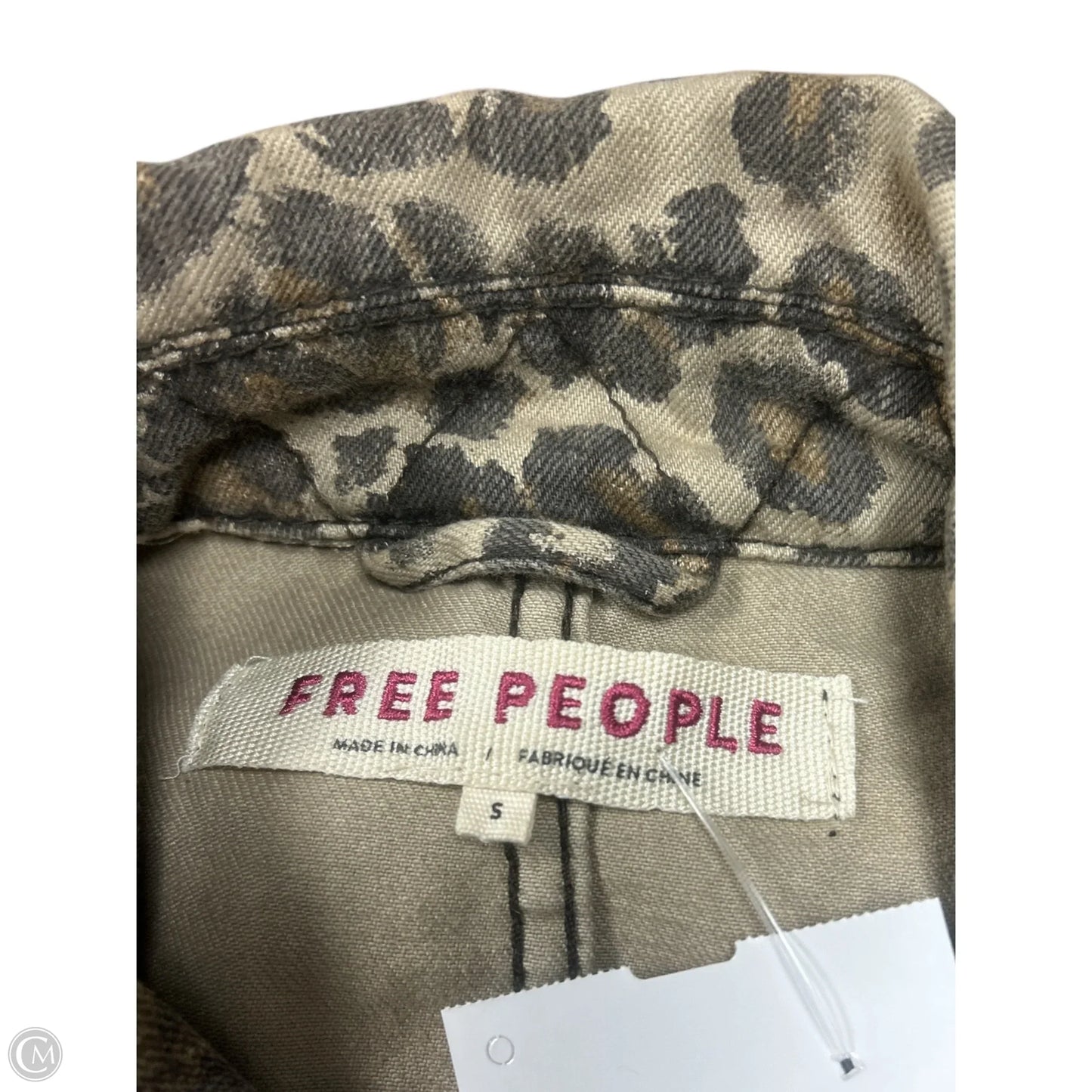 Jacket Denim By Free People In Leopard Print, Size: S