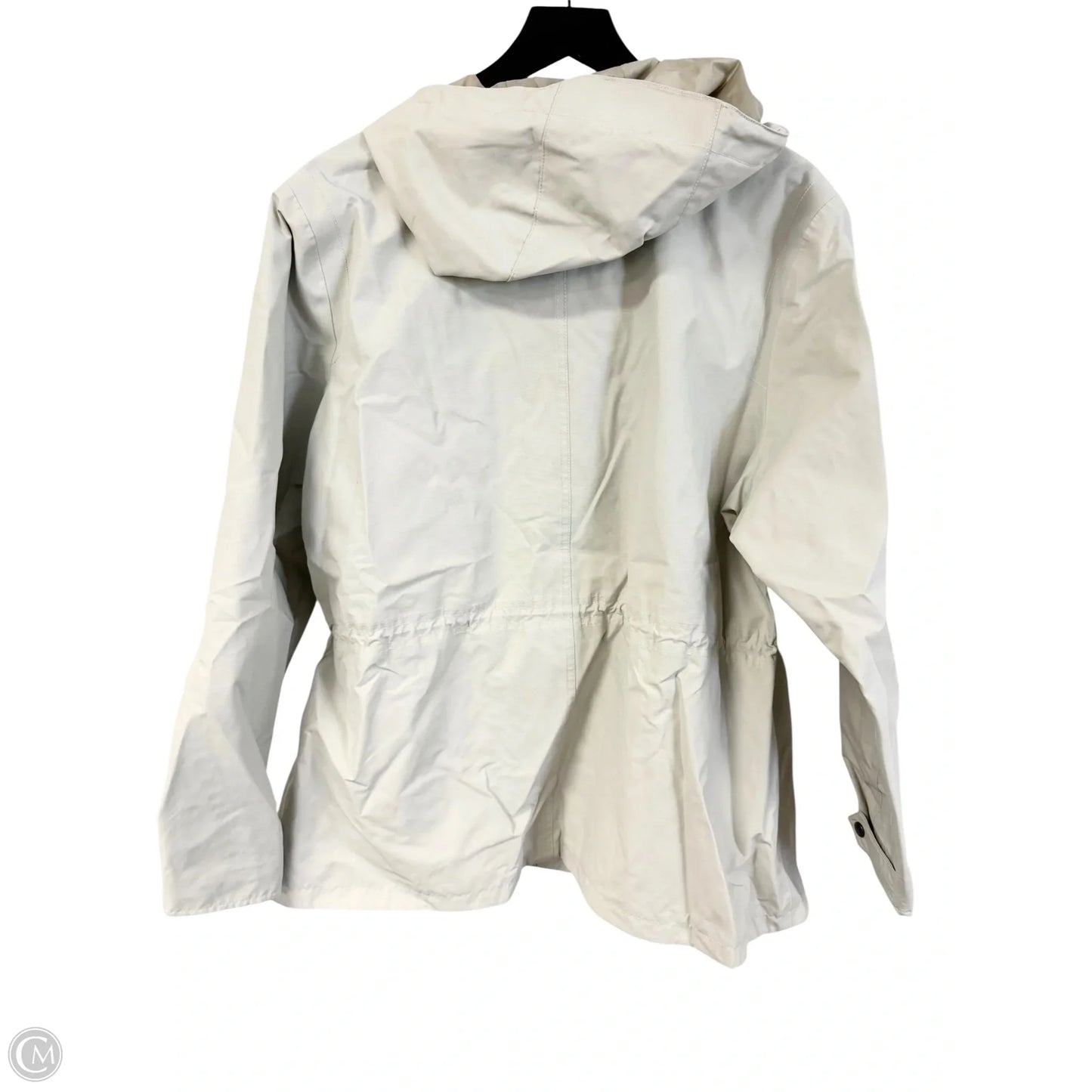 Coat Raincoat By Eddie Bauer In Cream, Size: 2x