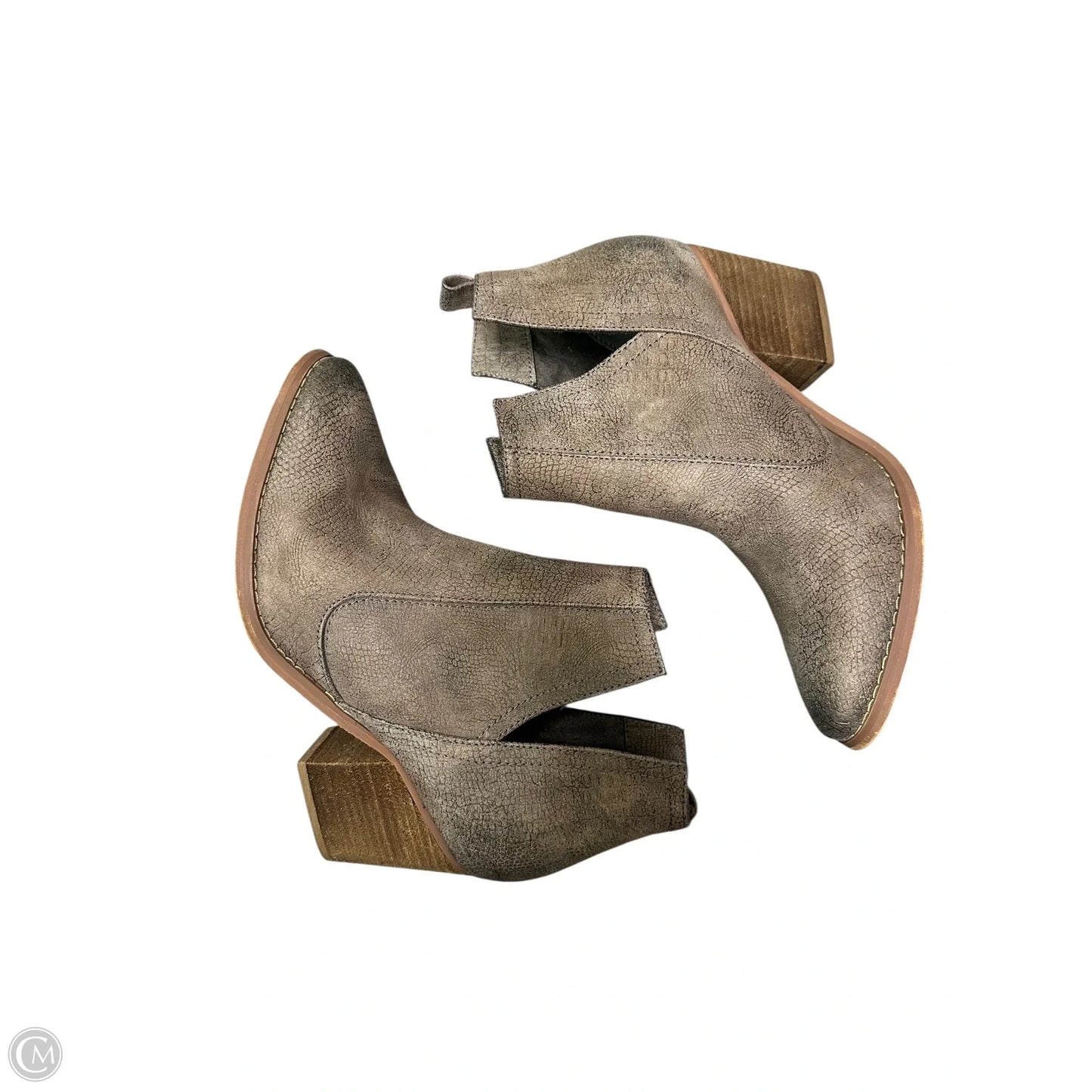 Boots Ankle Heels By Not Rated In Brown, Size: 8.5