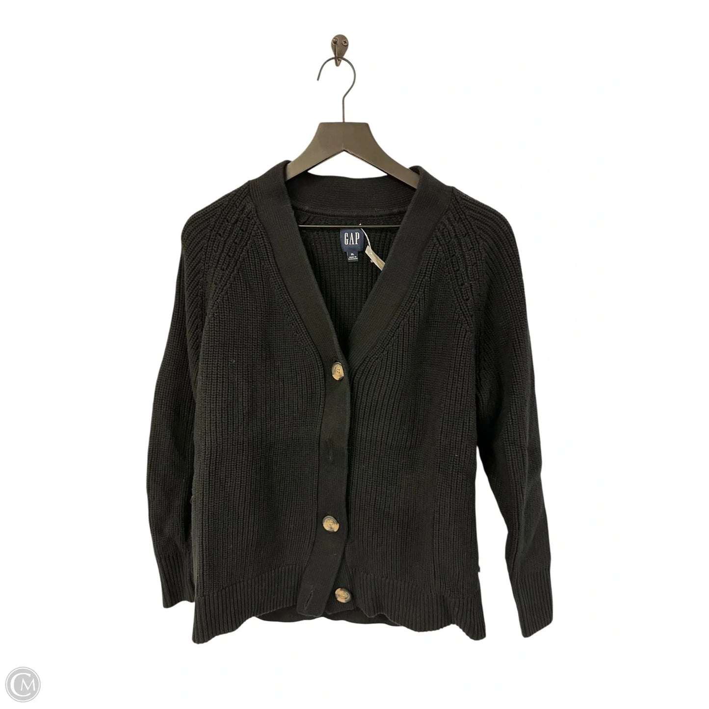 Sweater Cardigan By Gap In Black, Size: Xl