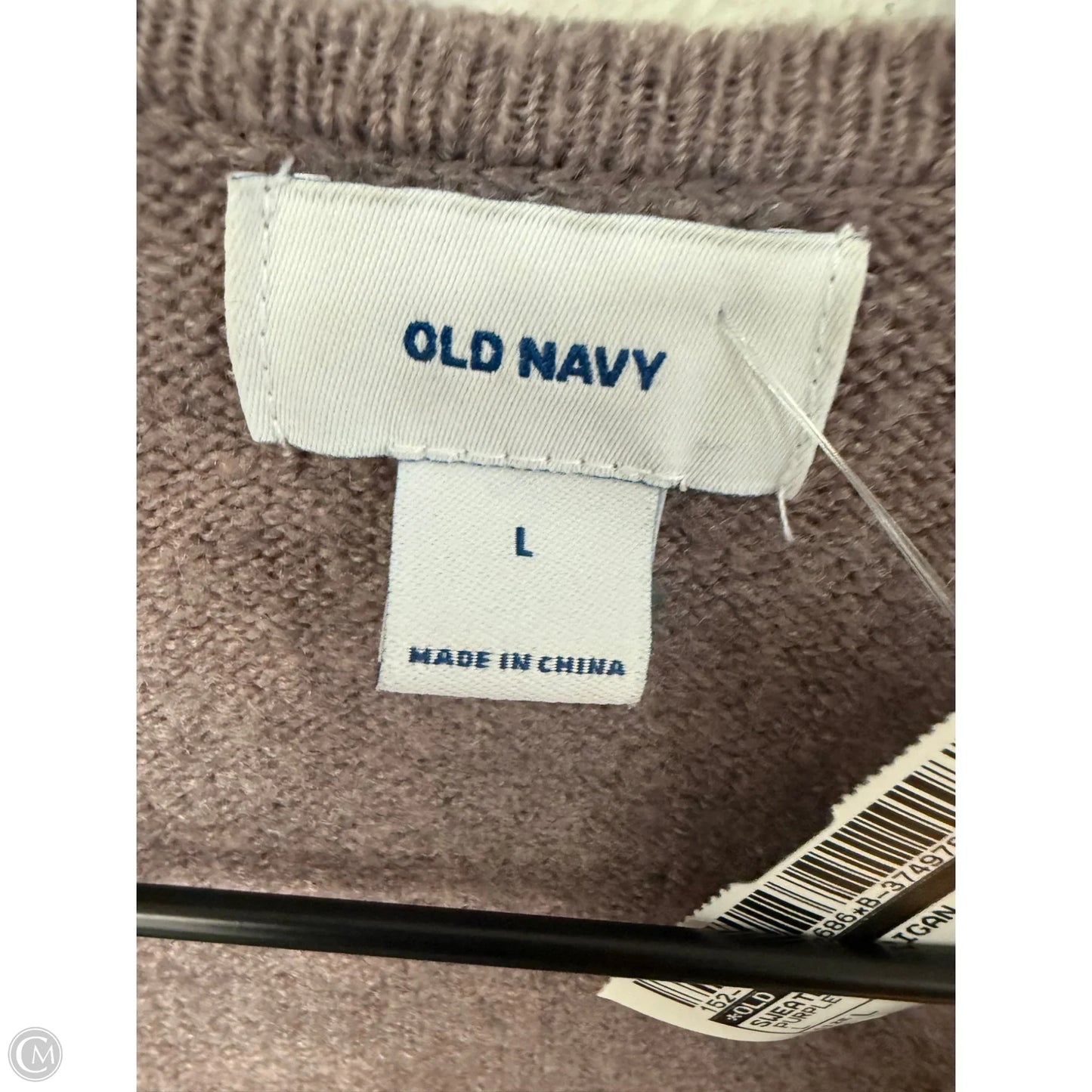 Sweater Cardigan By Old Navy In Purple, Size: L