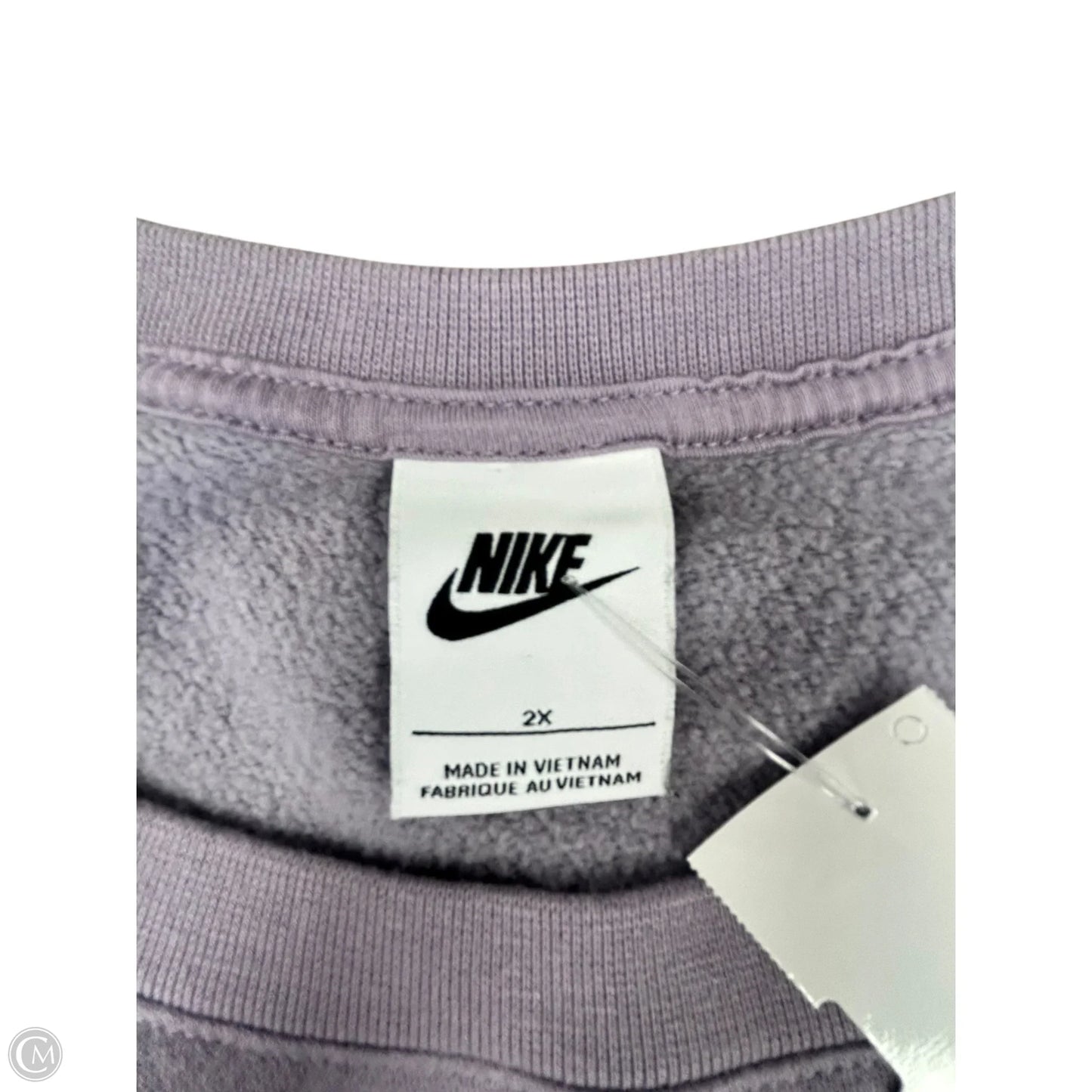 Sweatshirt Crewneck By Nike Apparel In Purple, Size: 2x