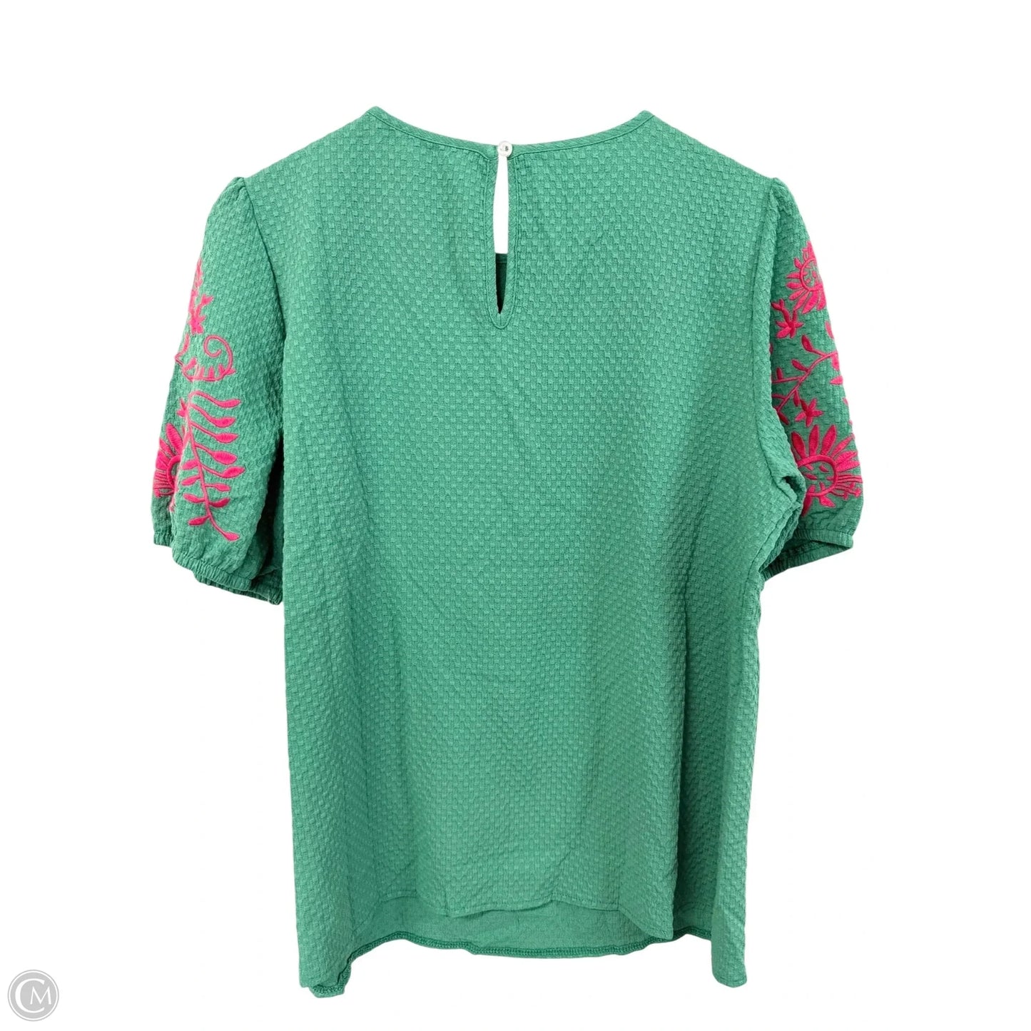 Top Short Sleeve By Shein In Green, Size: Xl