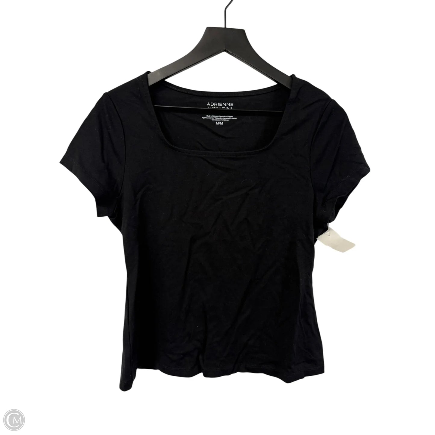 Top Short Sleeve Basic By Adrianna Papell In Black, Size: M