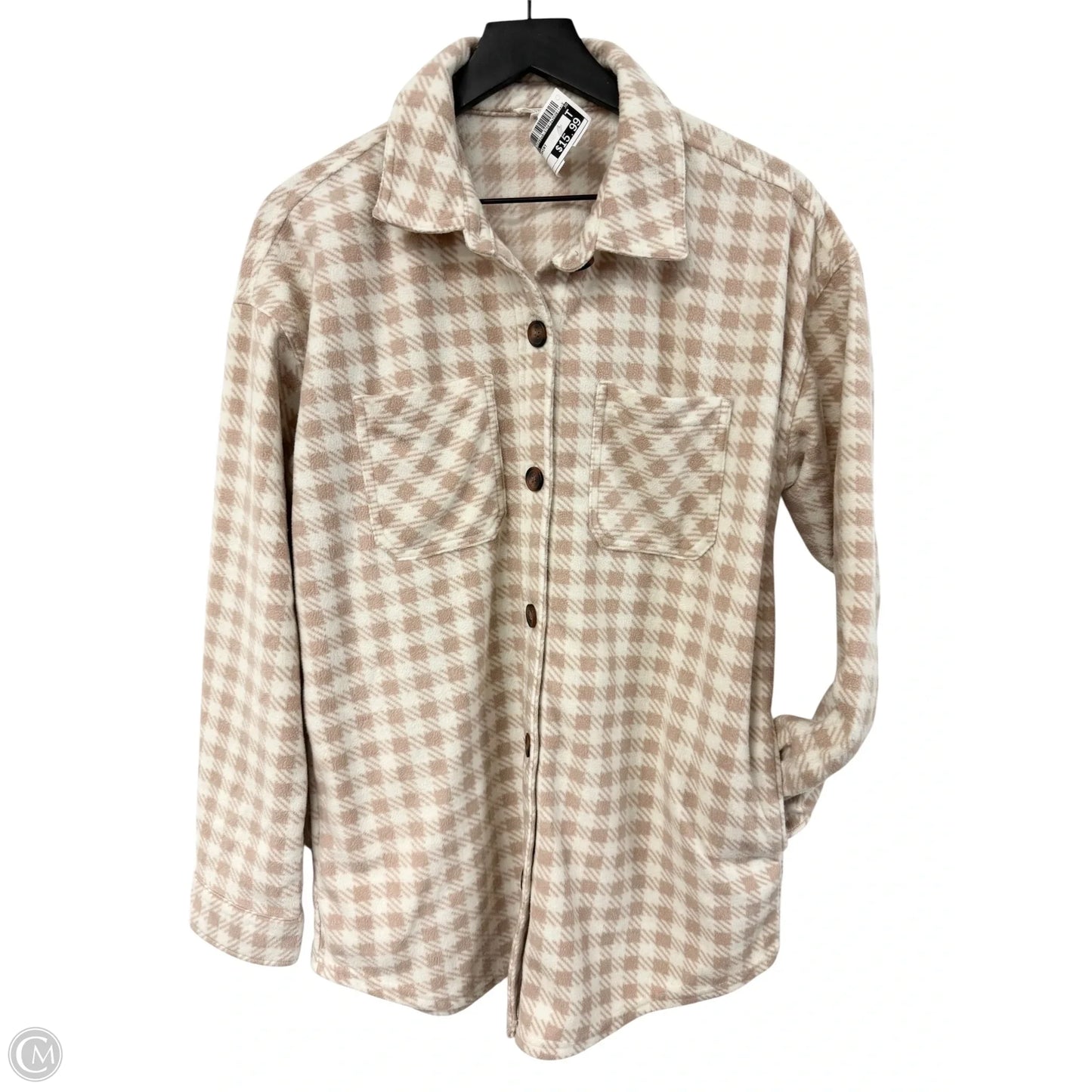 Jacket Shirt By Maurices In Tan, Size: M