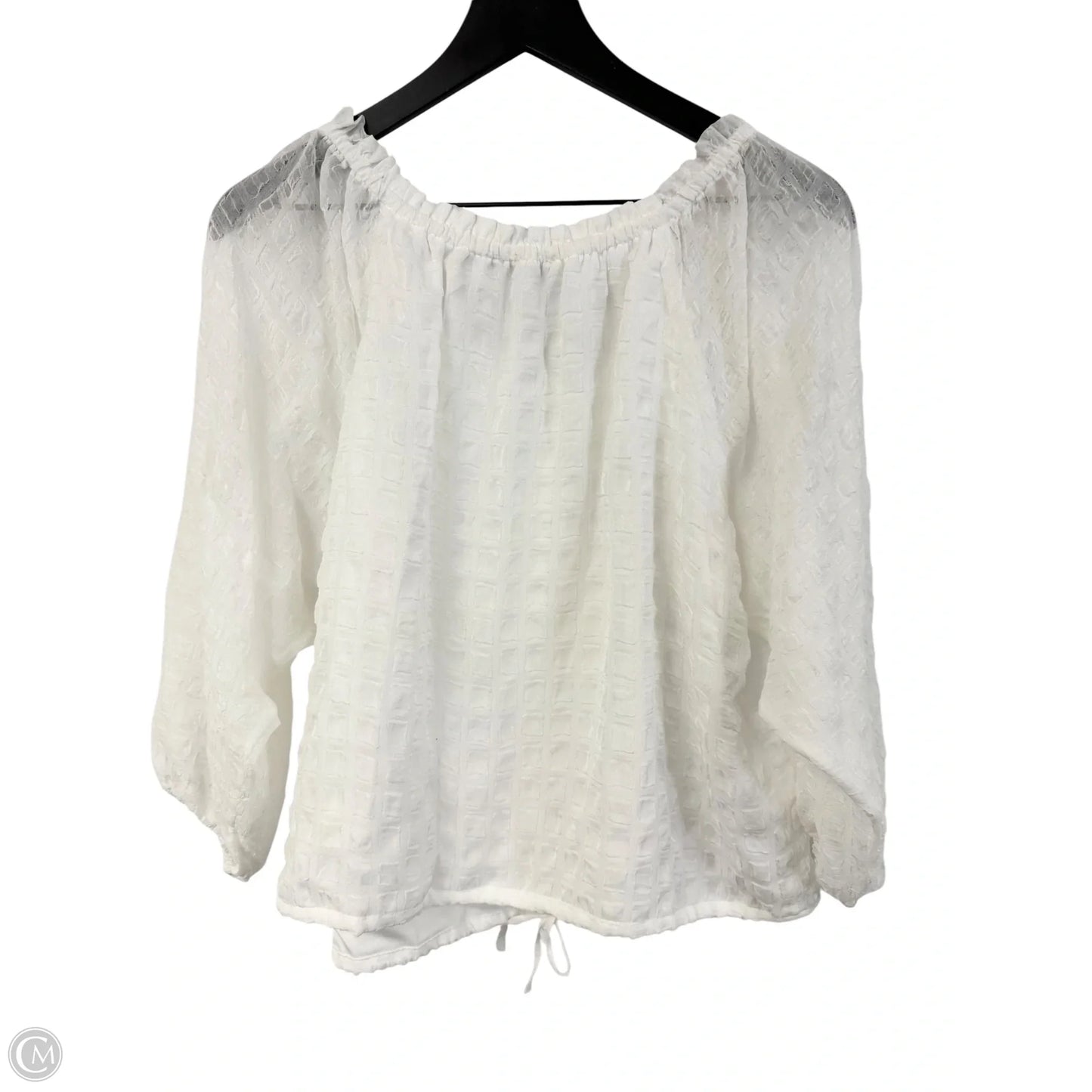 Top Short Sleeve By Calvin Klein In White, Size: L