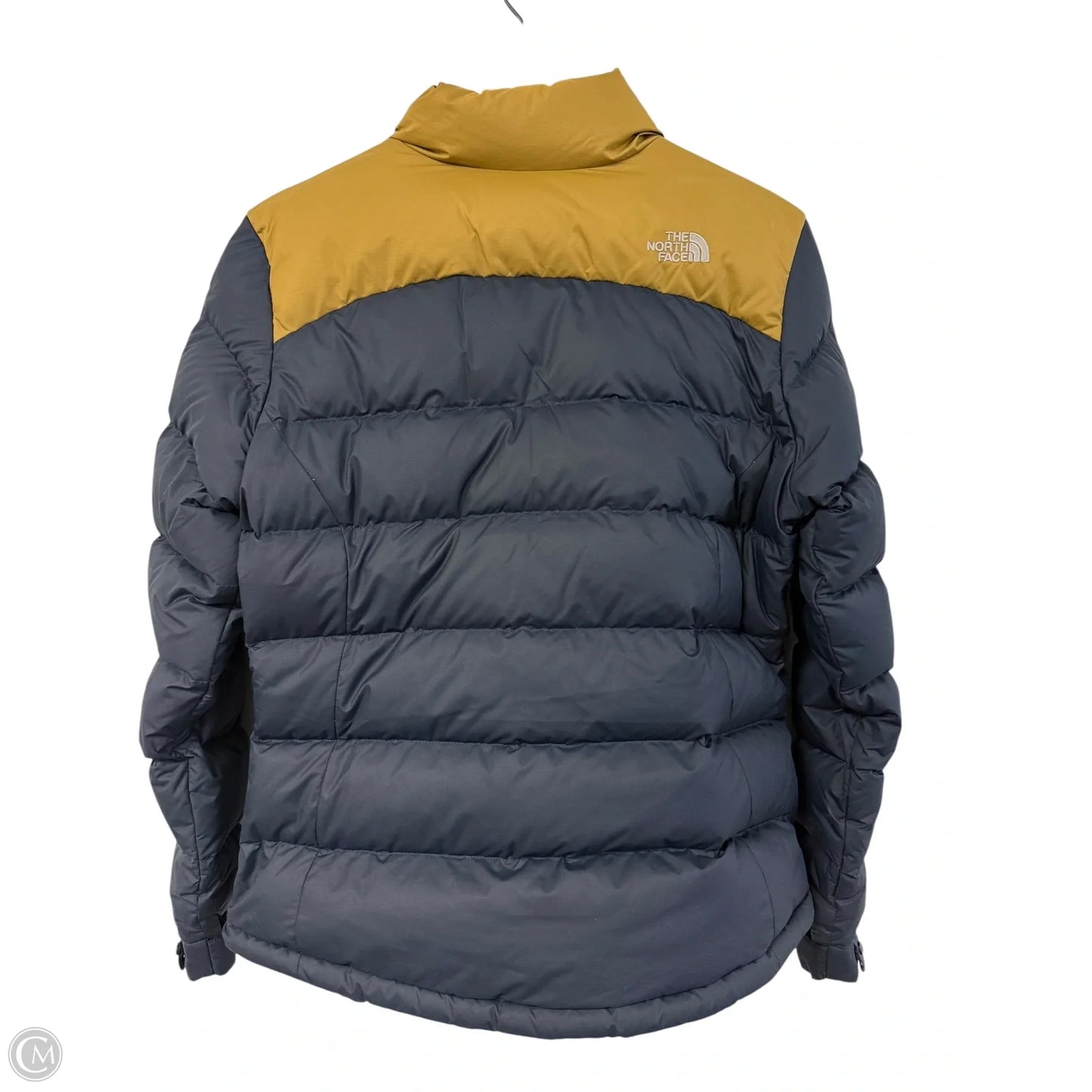 Coat Puffer & Quilted By The North Face In Blue & Yellow, Size: M