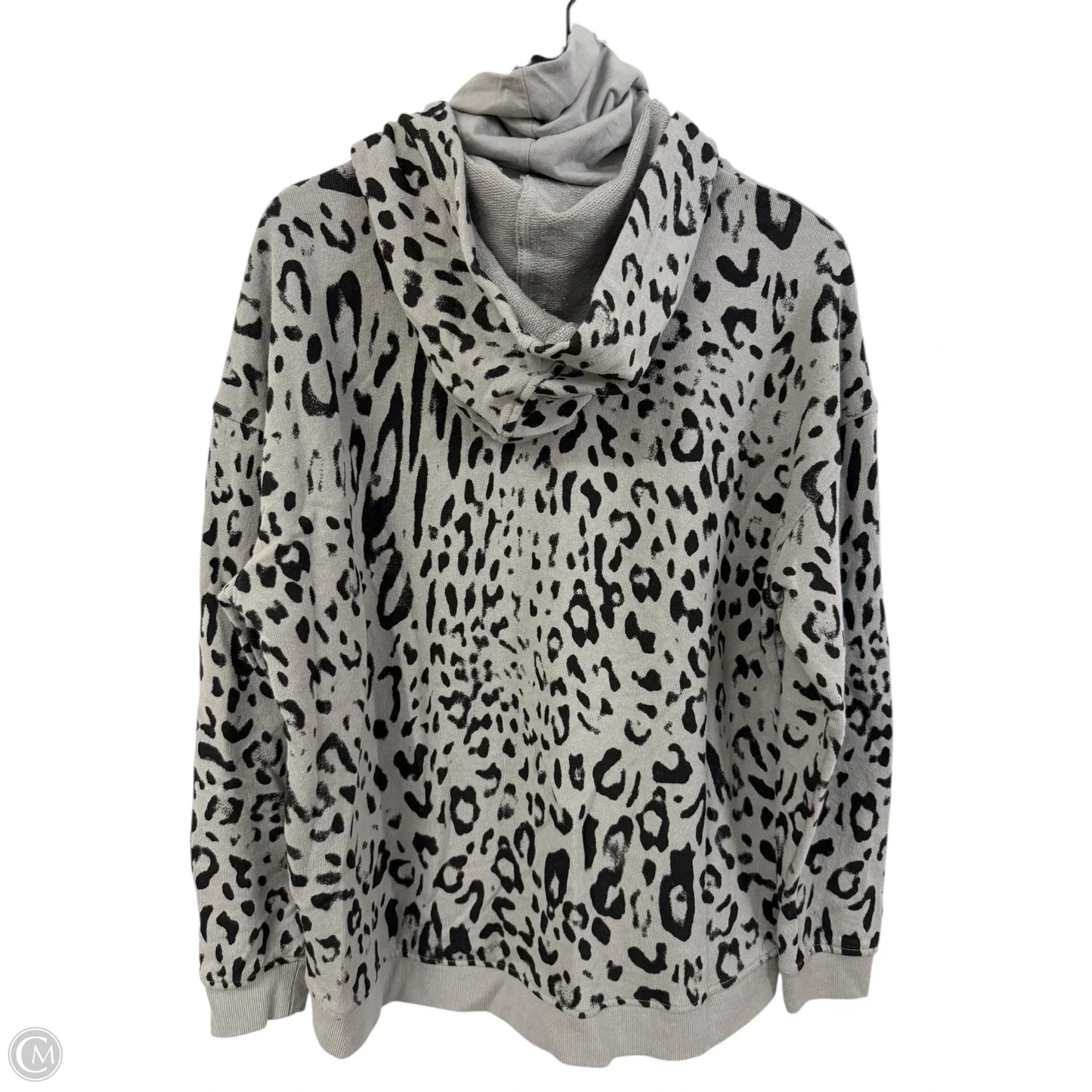 Sweatshirt Hoodie By Seven 7 In Leopard Print, Size: L