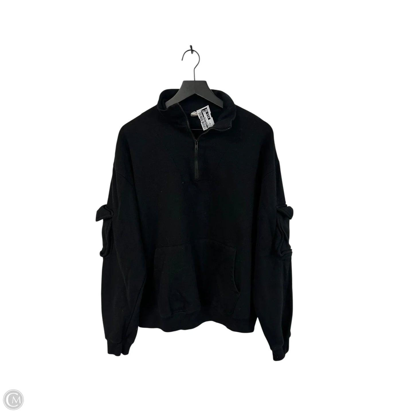 Sweatshirt Collar By Clothes Mentor In Black, Size: M