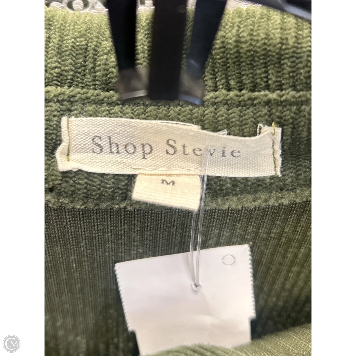 Jacket Shirt By Clothes Mentor In Cream & Green, Size: M