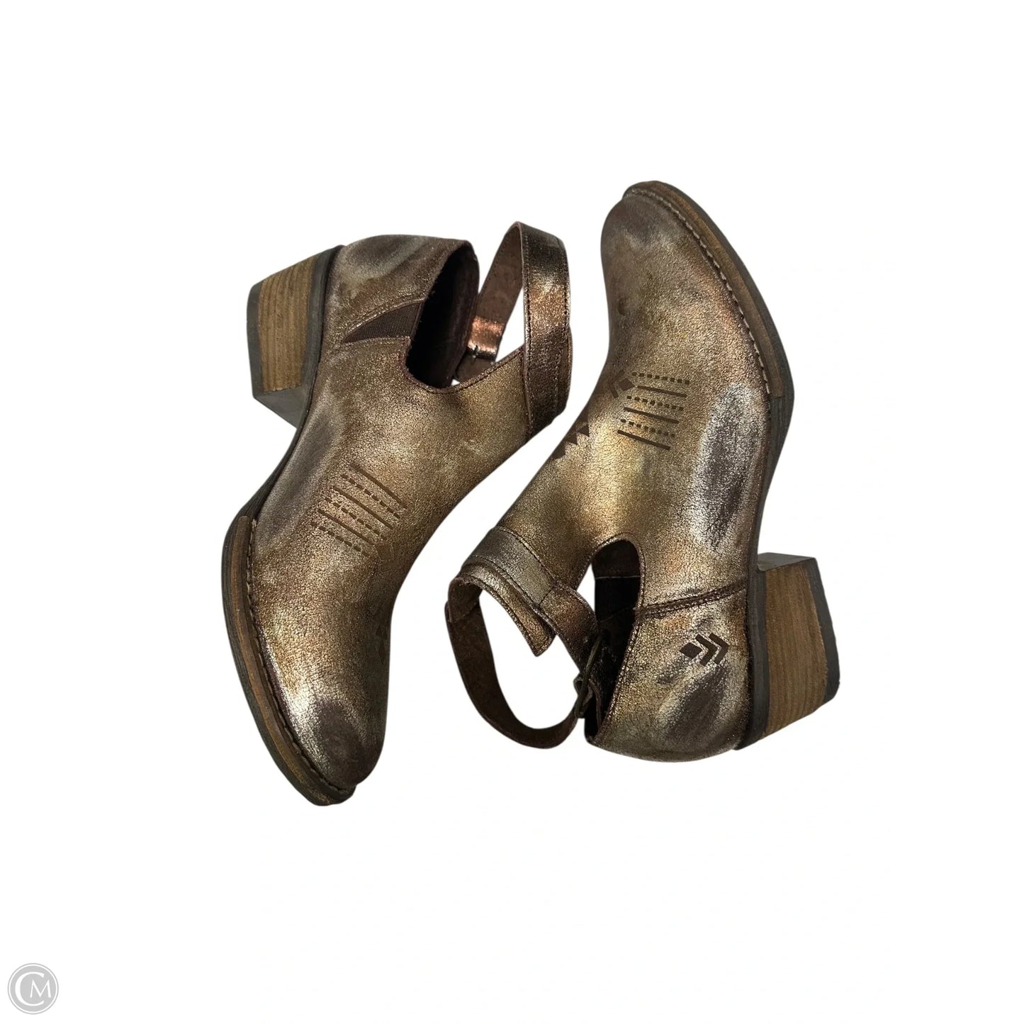 Boots Ankle Heels By Sbicca In Bronze, Size: 6