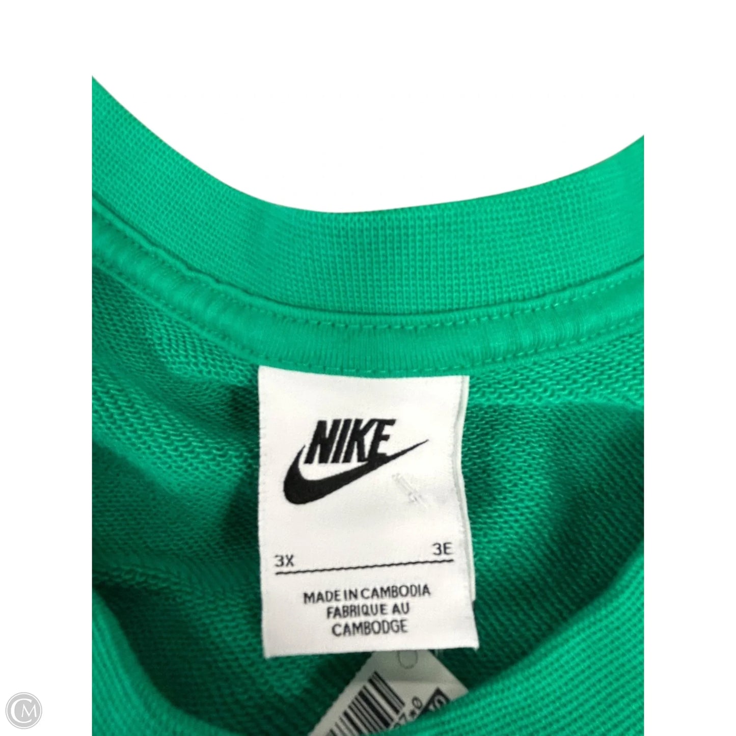 Sweatshirt Crewneck By Nike Apparel In Green, Size: 3x