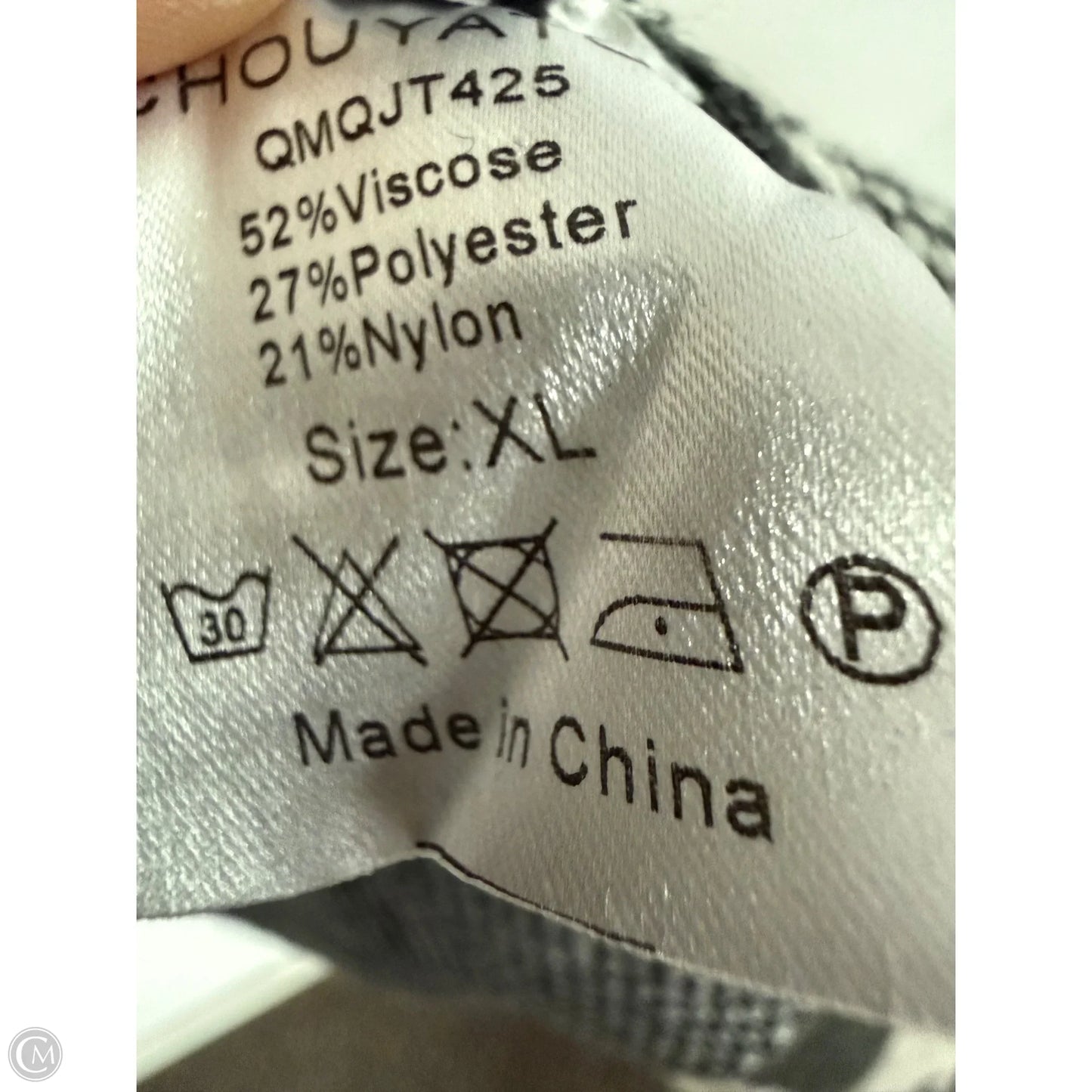 Sweater Cardigan By Clothes Mentor In Black & Grey, Size: Xl