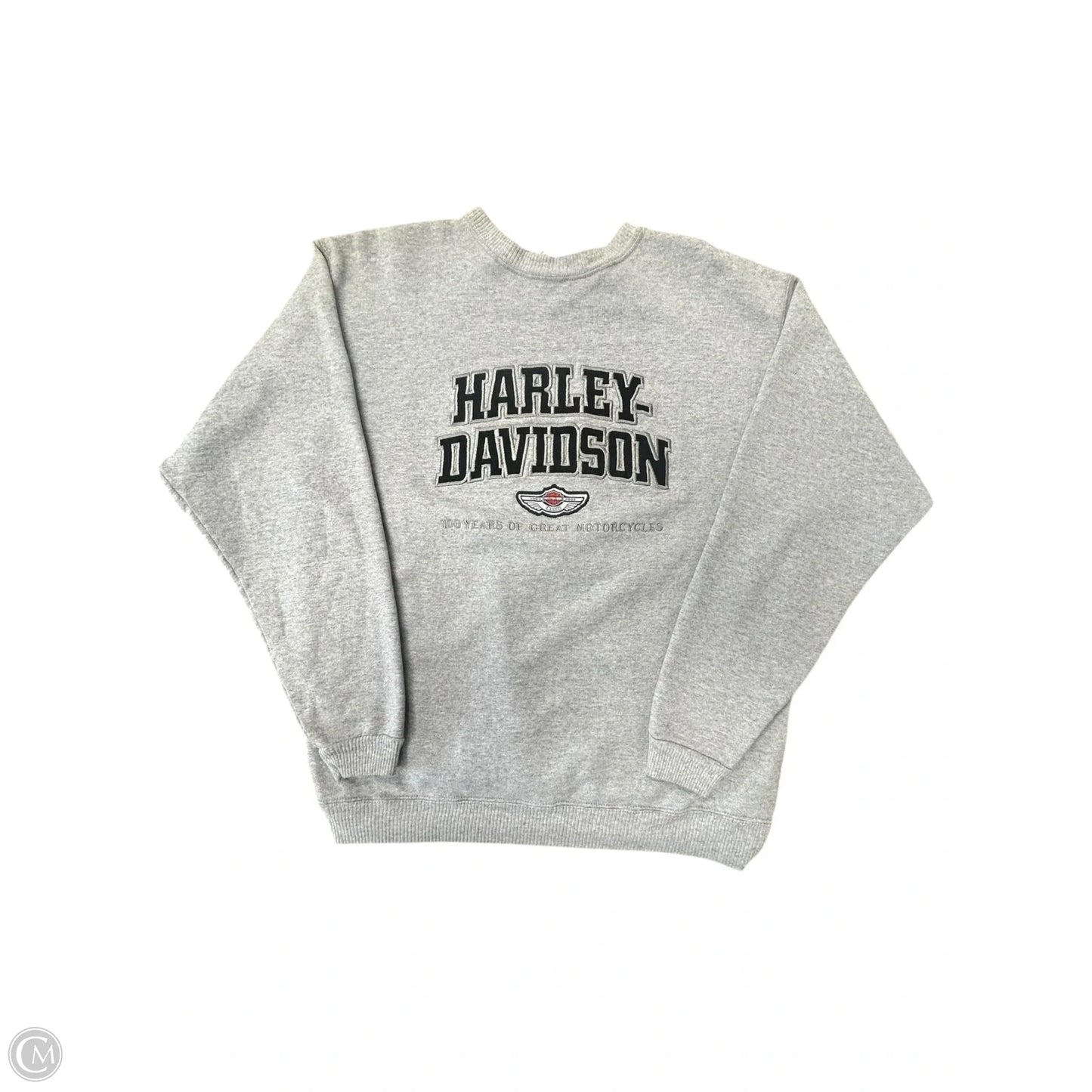 Sweatshirt Crewneck By Harley Davidson In Grey, Size: L