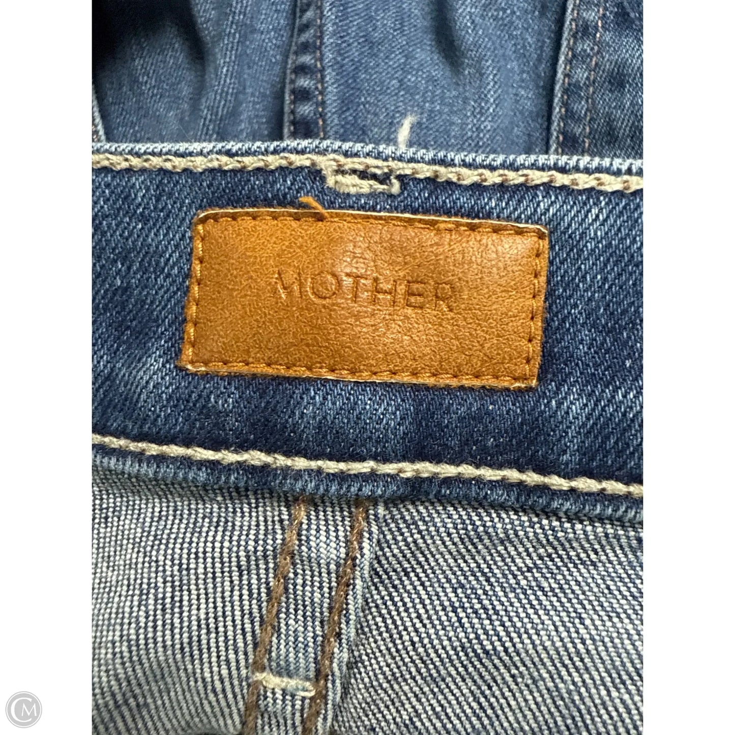 Jeans Straight By Mother In Blue Denim, Size: 8