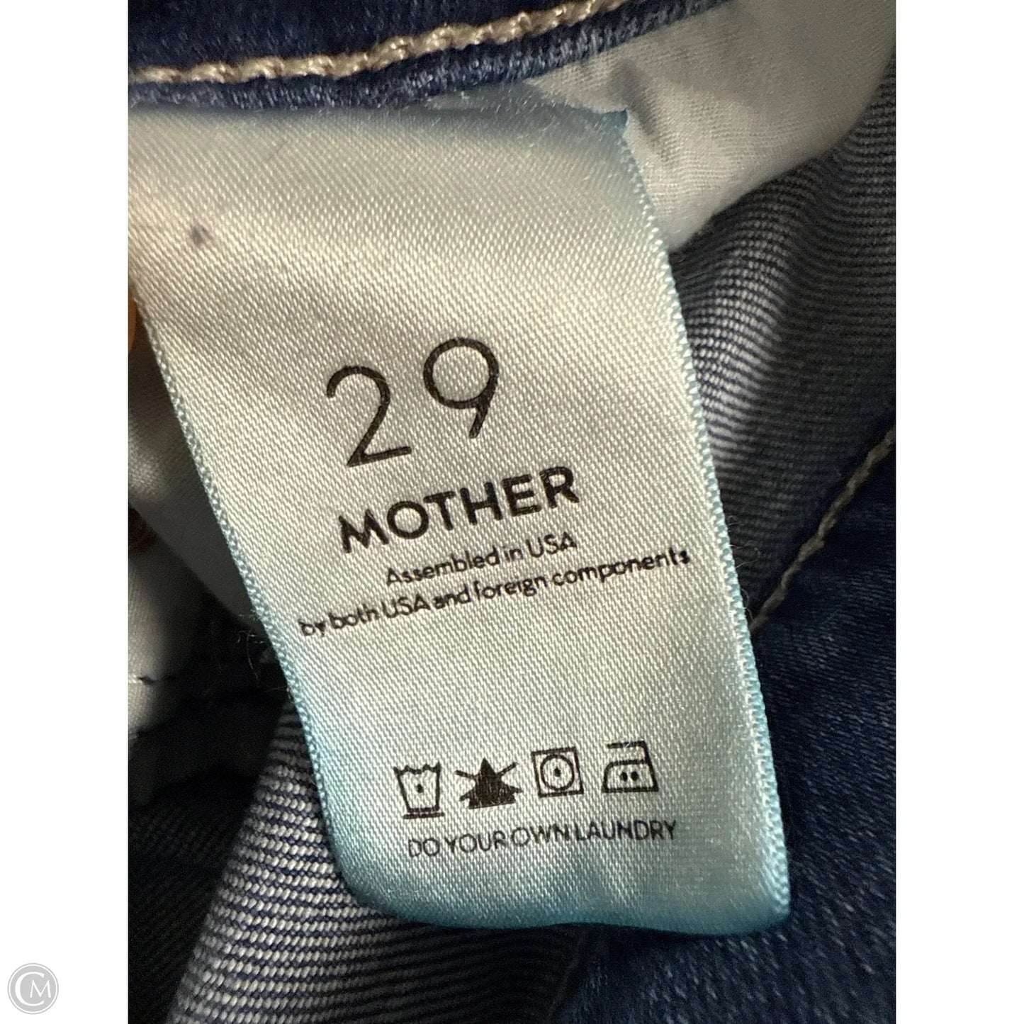 Jeans Straight By Mother In Blue Denim, Size: 8