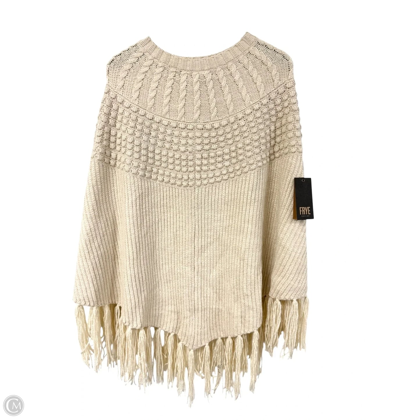Poncho Designer By Frye In Cream, Size: Osfm