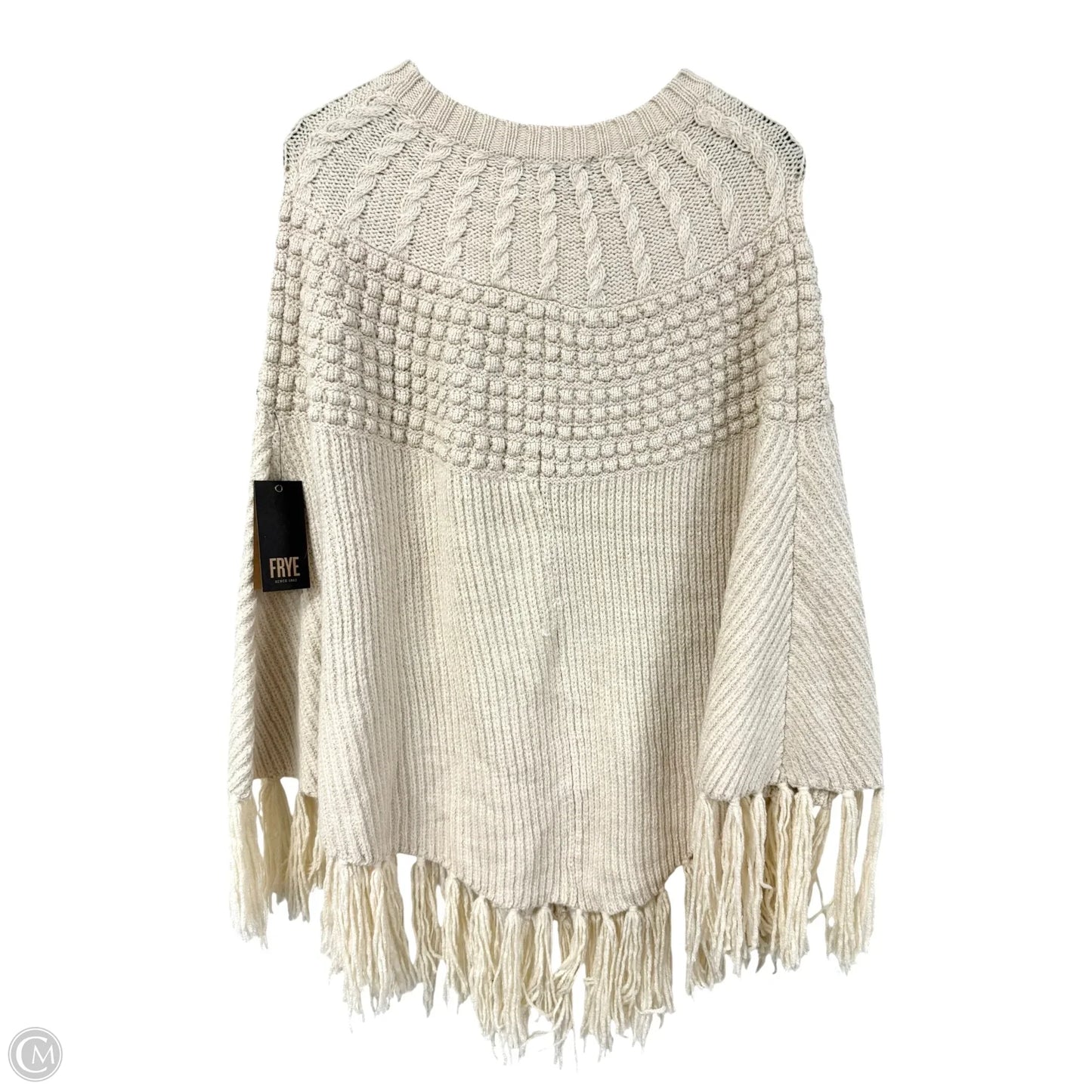 Poncho Designer By Frye In Cream, Size: Osfm