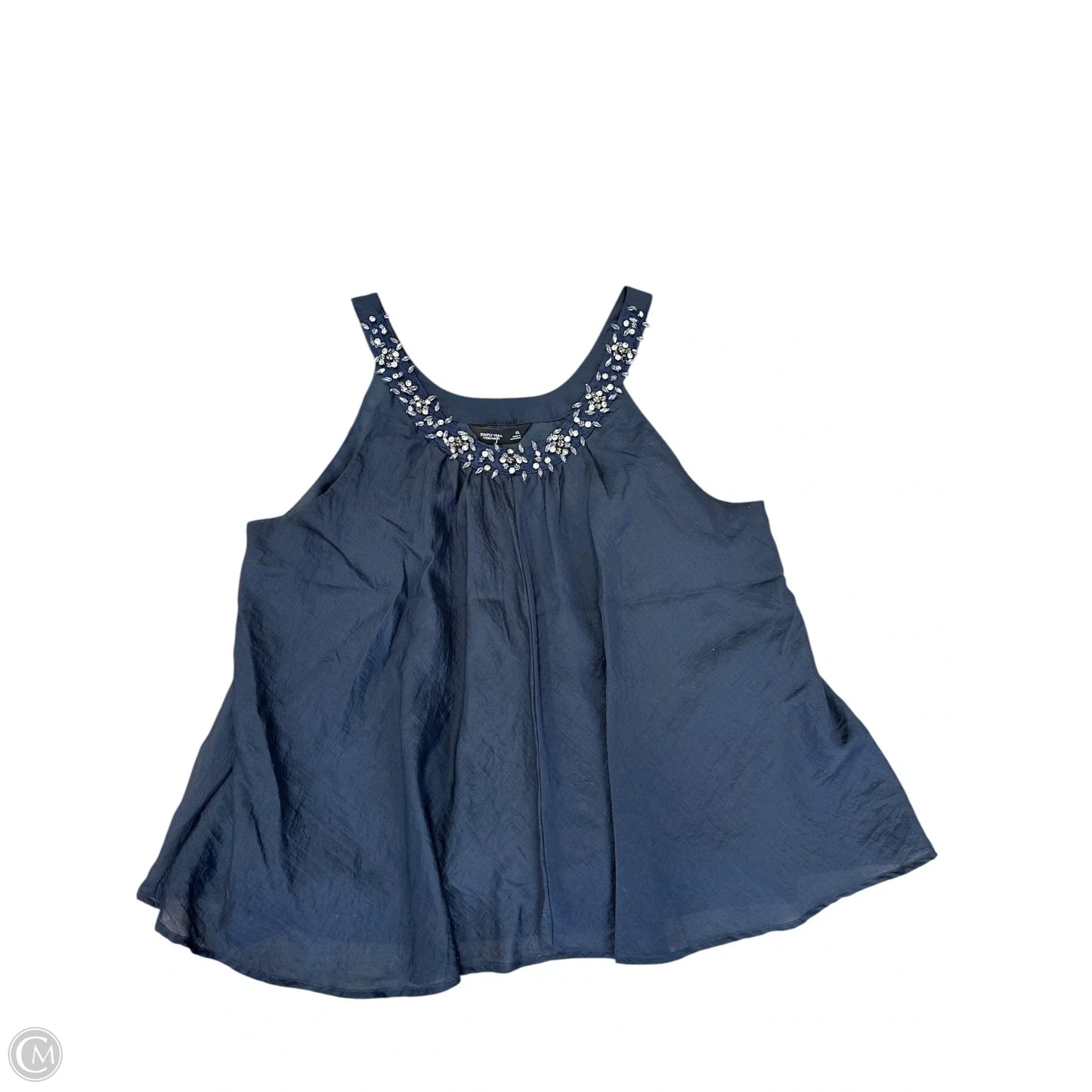 Top Sleeveless By Simply Vera In Navy, Size: Xl