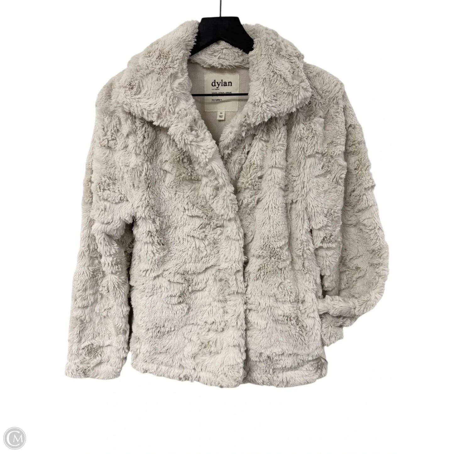 Jacket Faux Fur & Sherpa By Dylan In Cream, Size: Xs