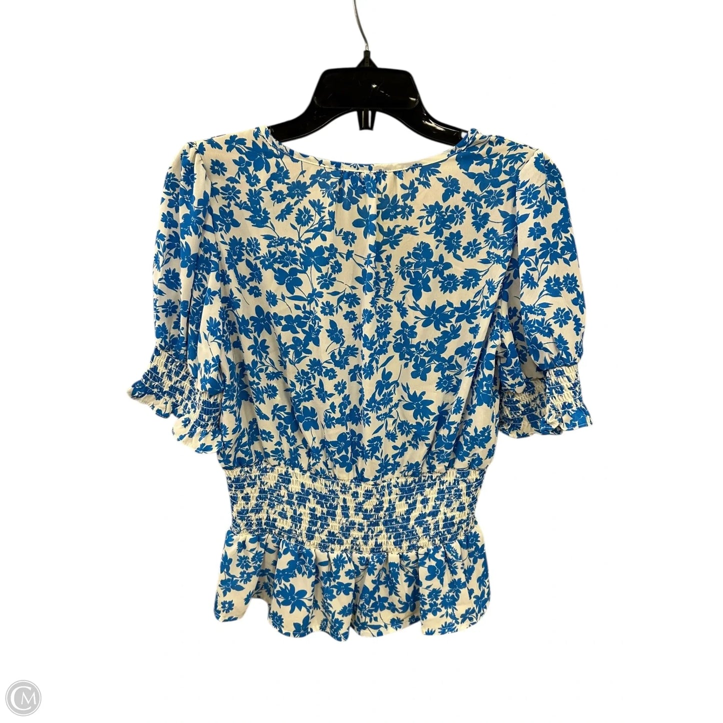 Top Short Sleeve By Sienna Sky In Blue & White, Size: M