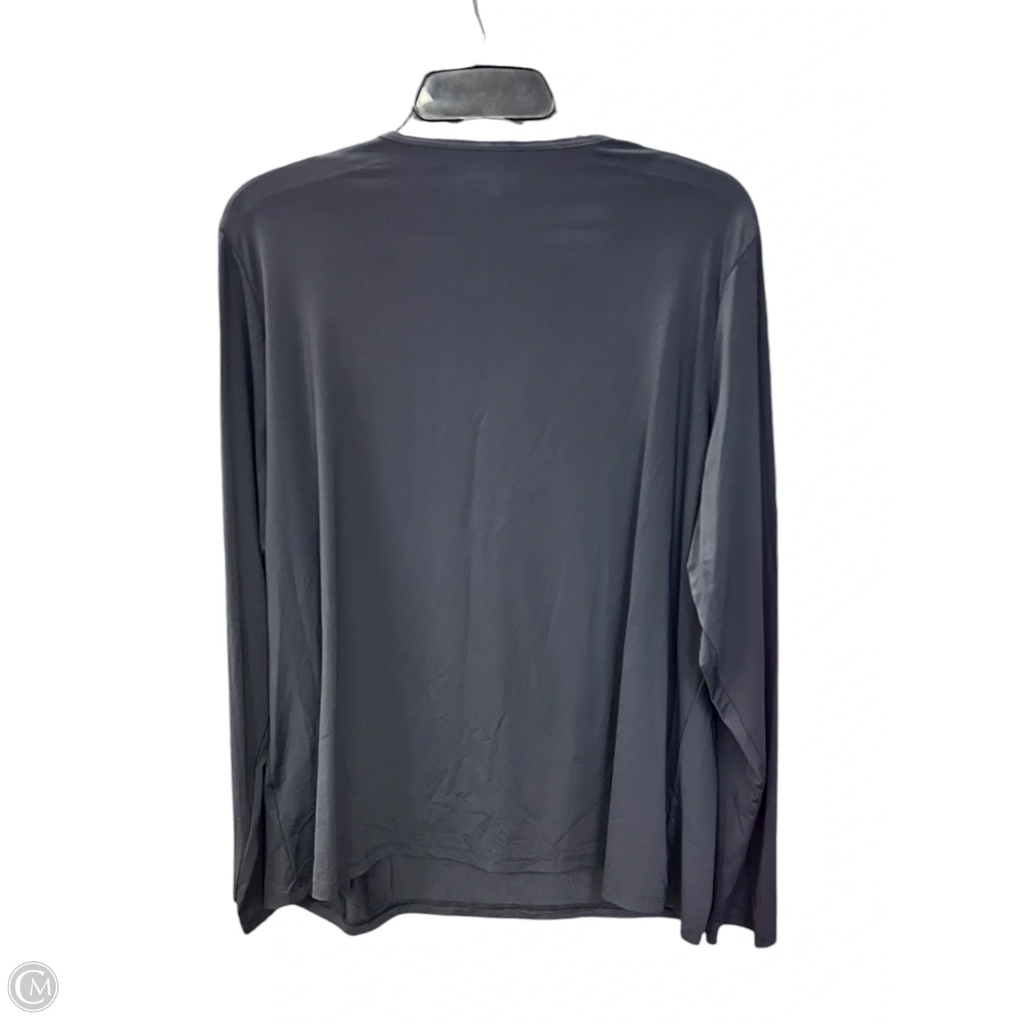 Athletic Top Long Sleeve Crewneck By Lands End In Black, Size: 1x