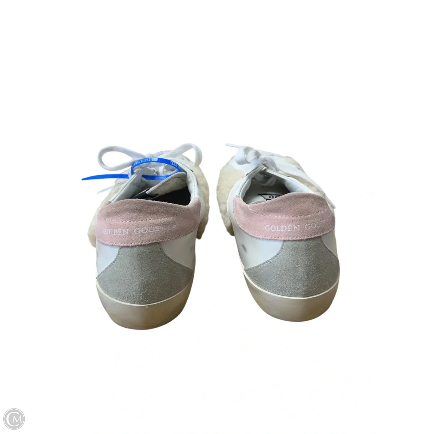 Shoes Luxury Designer By Golden Goose In Pink & White, Size: 11.5