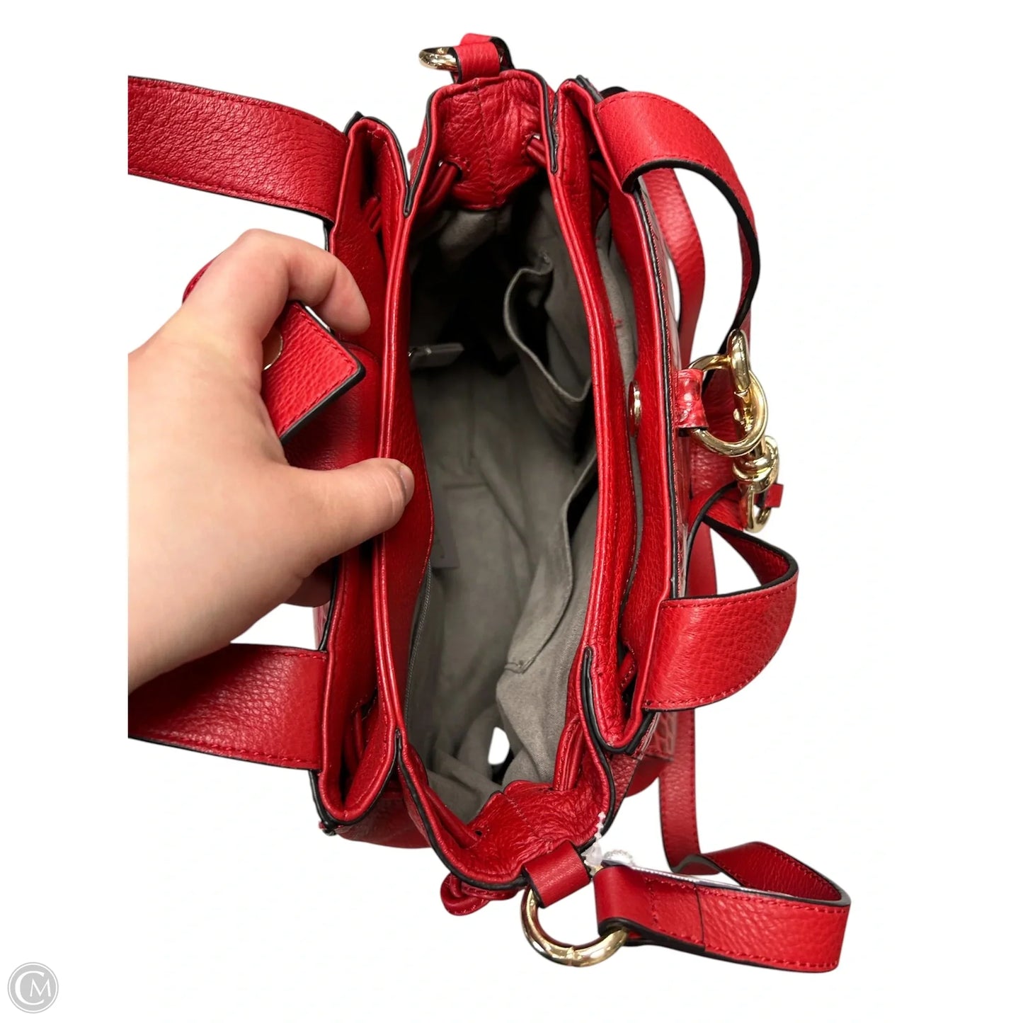 Handbag Leather By Vince Camuto, Size: Medium