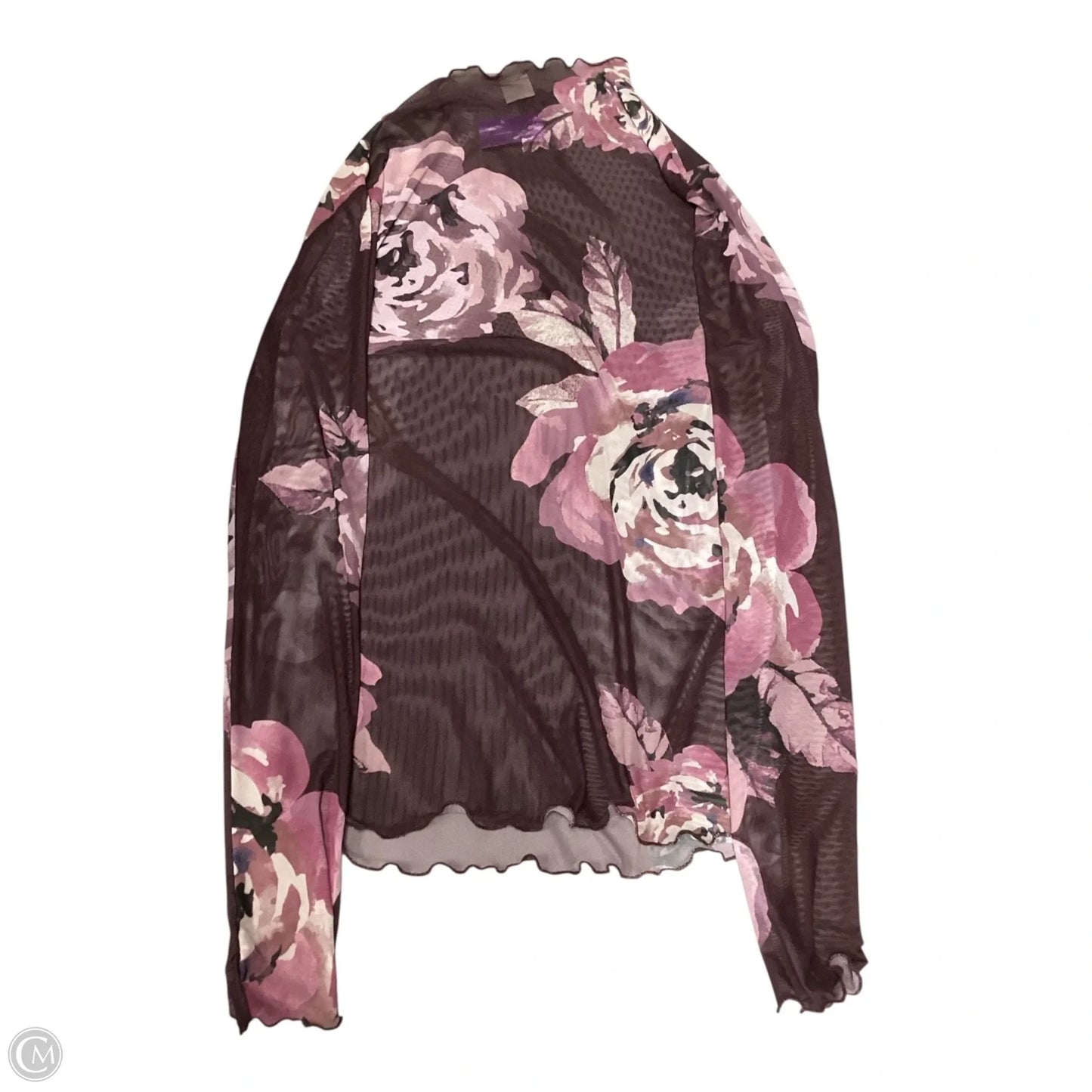 Top Long Sleeve By Like Love In Floral Print, Size: 1x