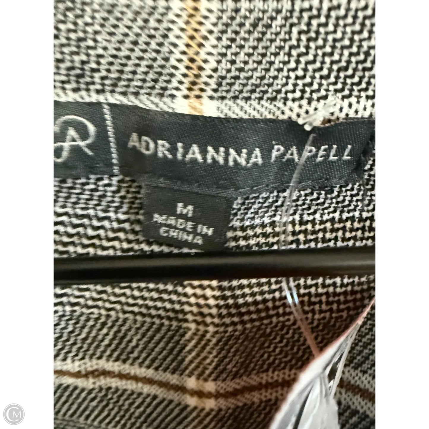 Blazer By Adrianna Papell In Plaid Pattern, Size: M