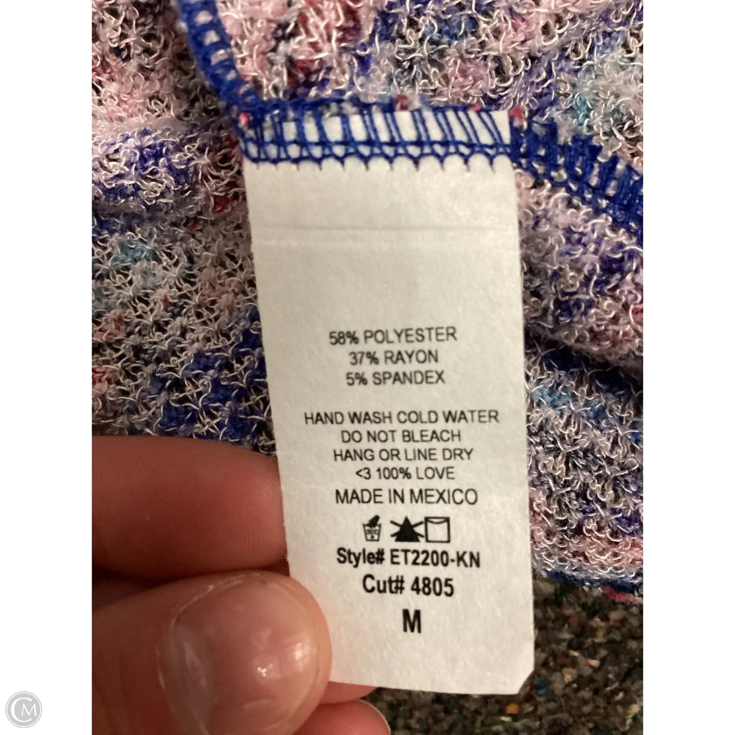 Top Short Sleeve By Clothes Mentor In Blue & Red, Size: M