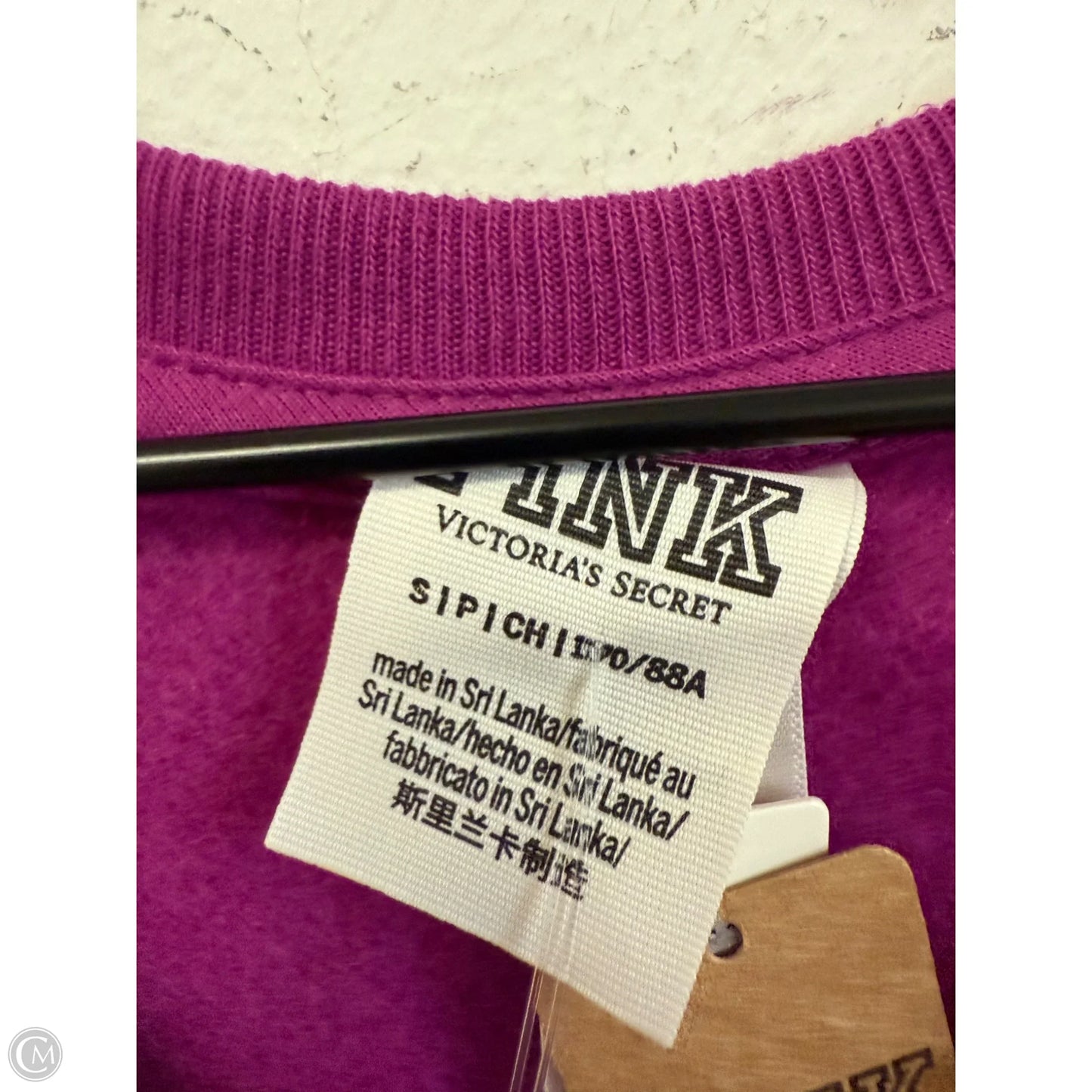Sweatshirt Crewneck By Pink In Purple, Size: S