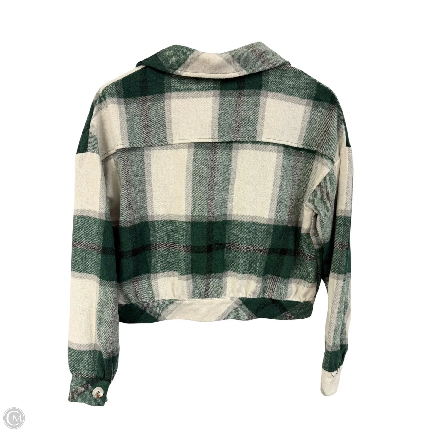 Jacket Shirt By Shein In Green, Size: S