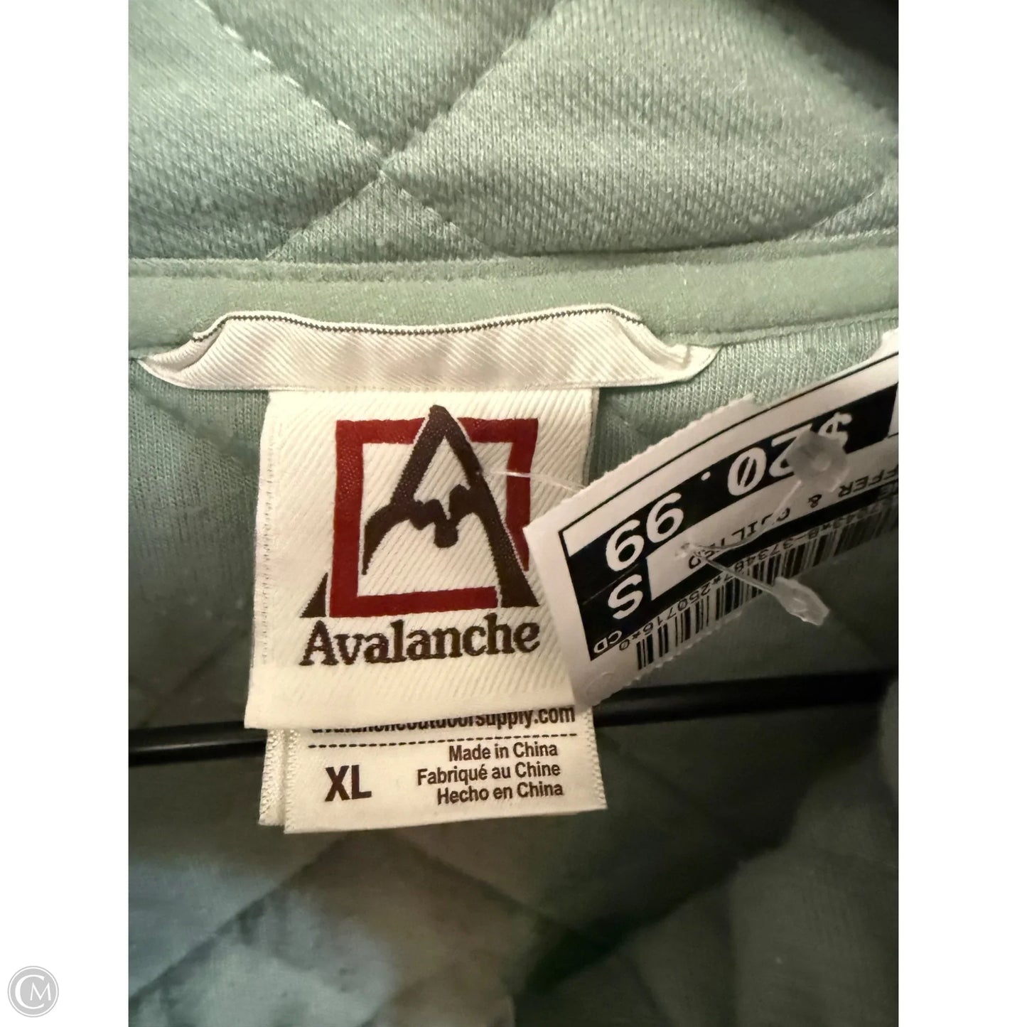 Jacket Puffer & Quilted By Avalanche In Green, Size: Xl