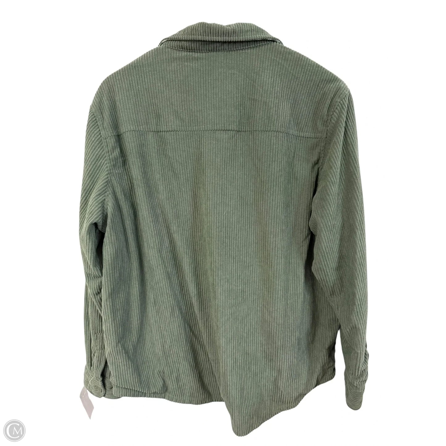 Jacket Shirt By Clothes Mentor In Green, Size: L