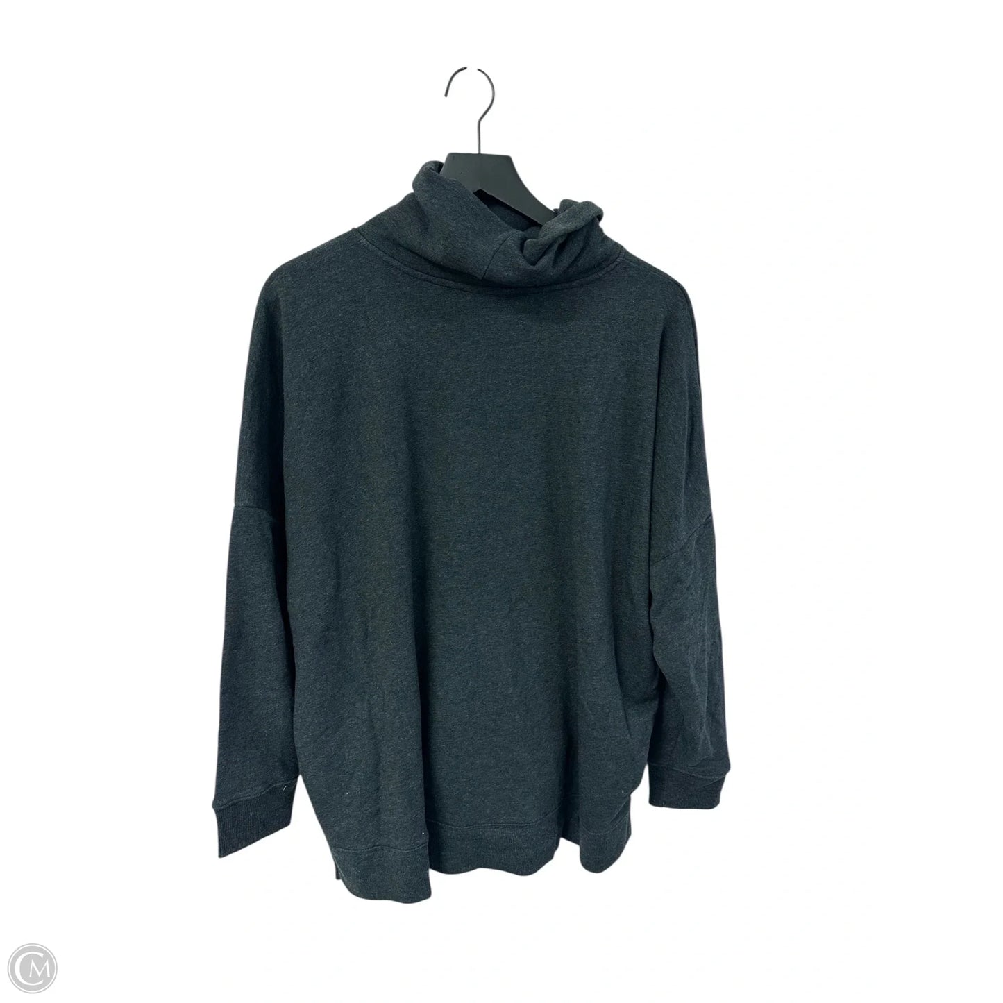 Sweatshirt Collar By Time And Tru In Grey, Size: L