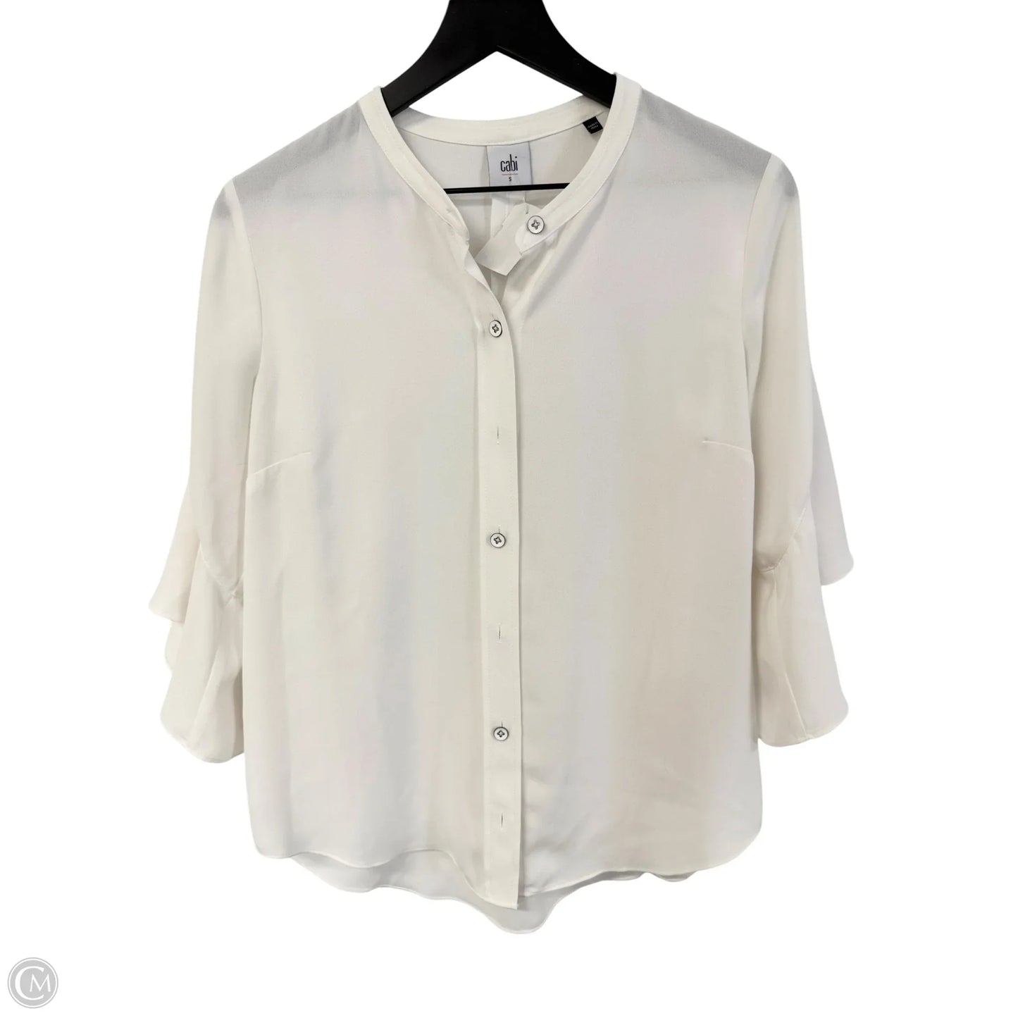 Top Short Sleeve By Cabi In White, Size: S