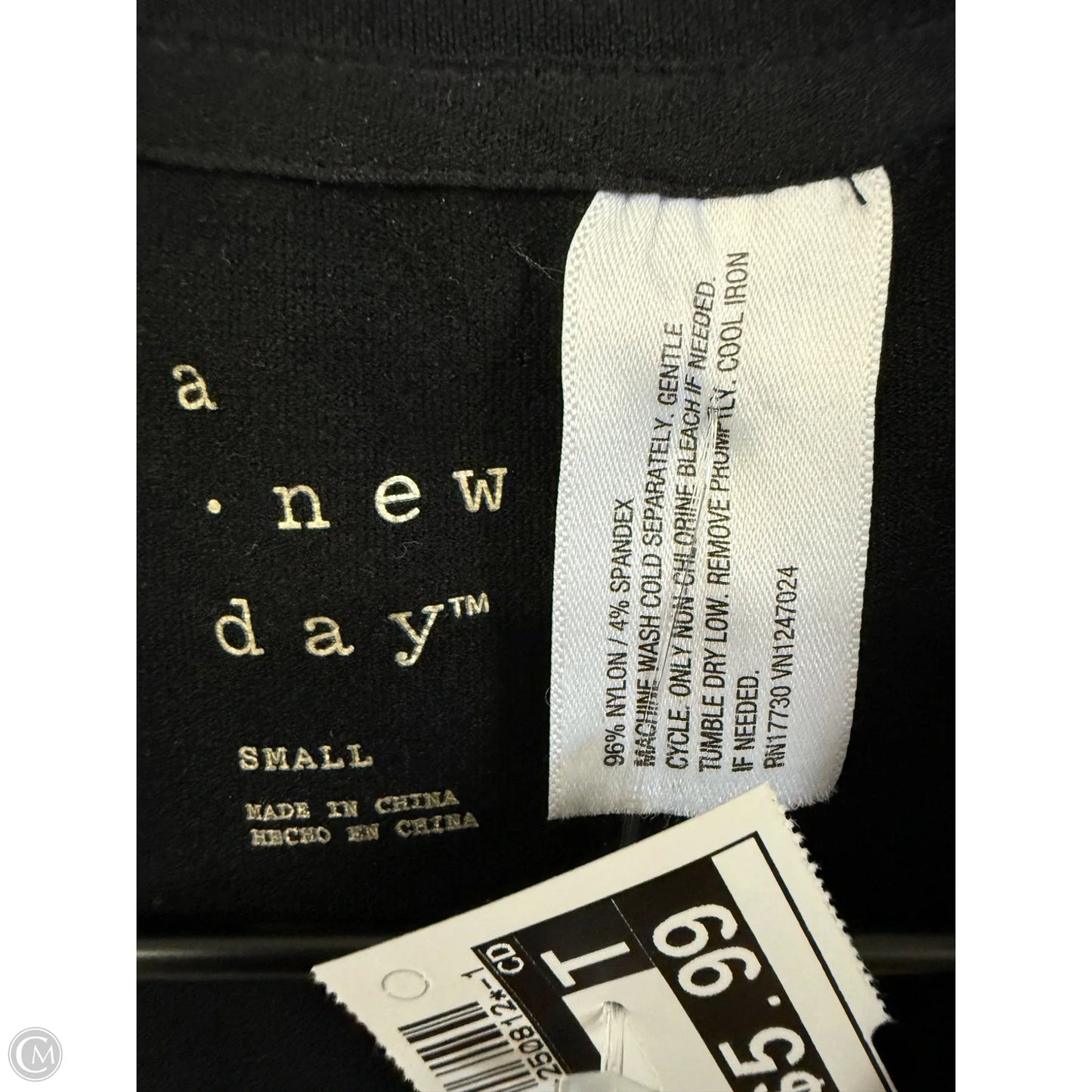 Top Short Sleeve Basic By A New Day In Black, Size: S