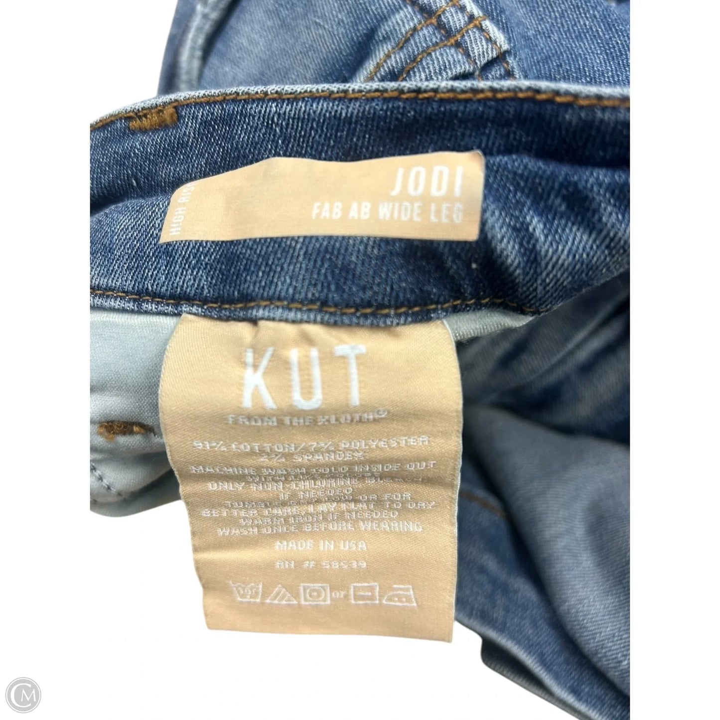 Jeans Wide Leg By Kut In Blue Denim, Size: 10