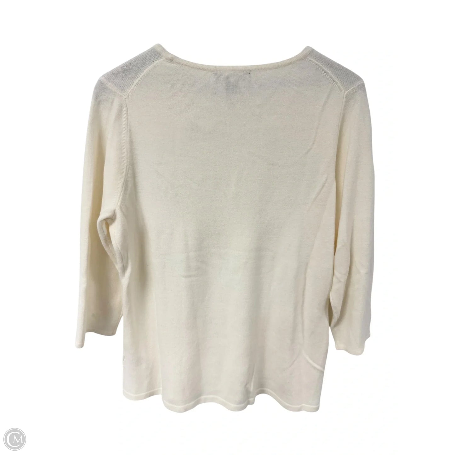 Sweater By Designer Originals In Cream, Size: Xl