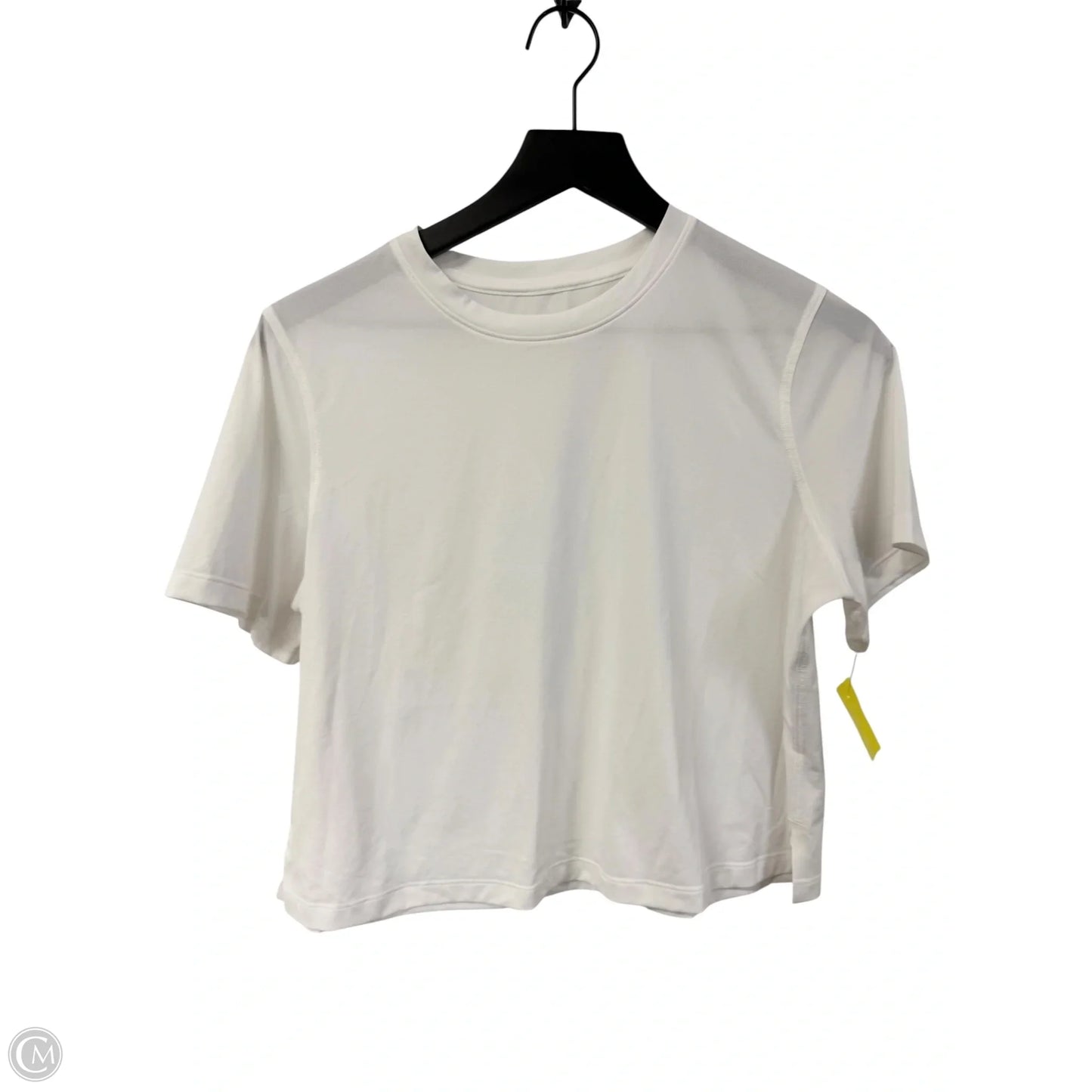 Athletic Top Short Sleeve By Lululemon In White, Size: 8
