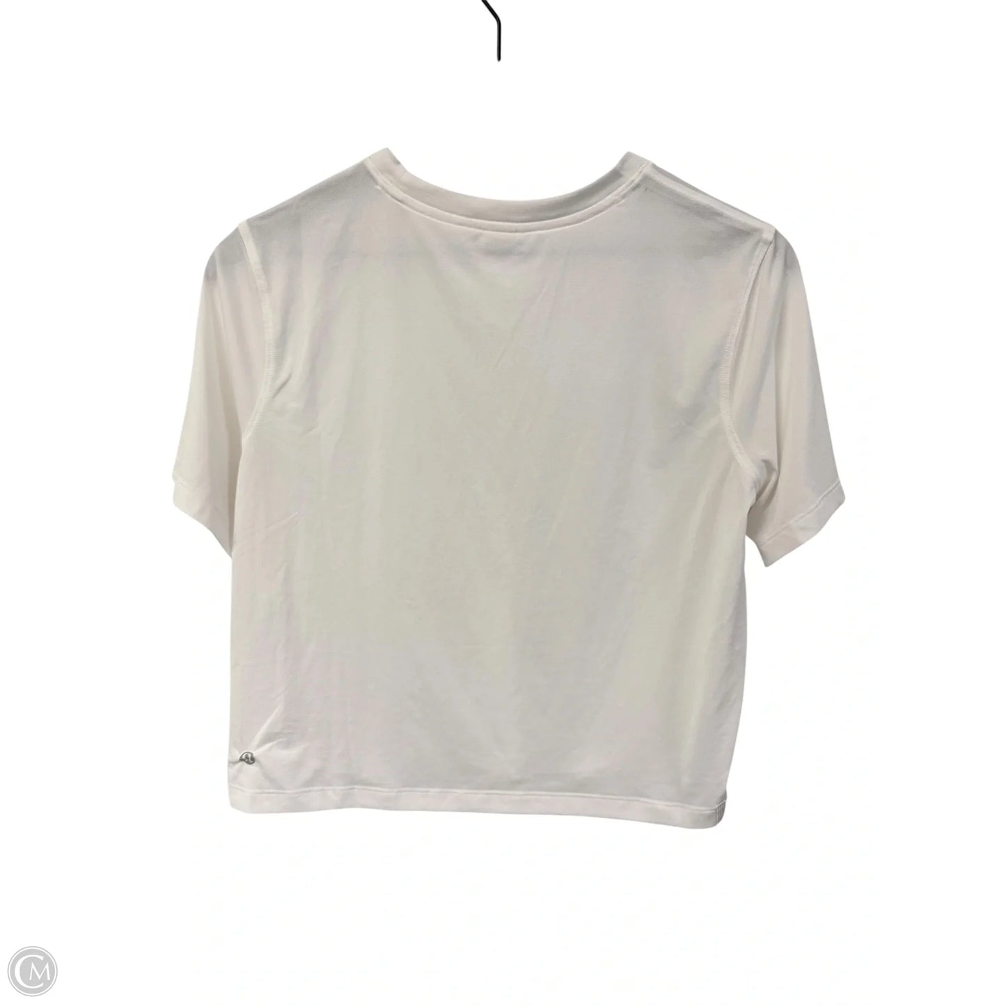 Athletic Top Short Sleeve By Lululemon In White, Size: 8