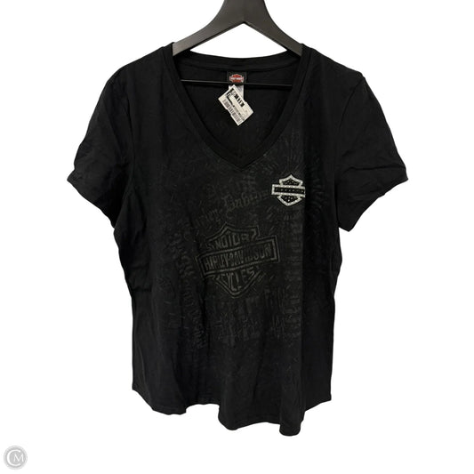 Top Short Sleeve By Harley Davidson In Black, Size: 2x