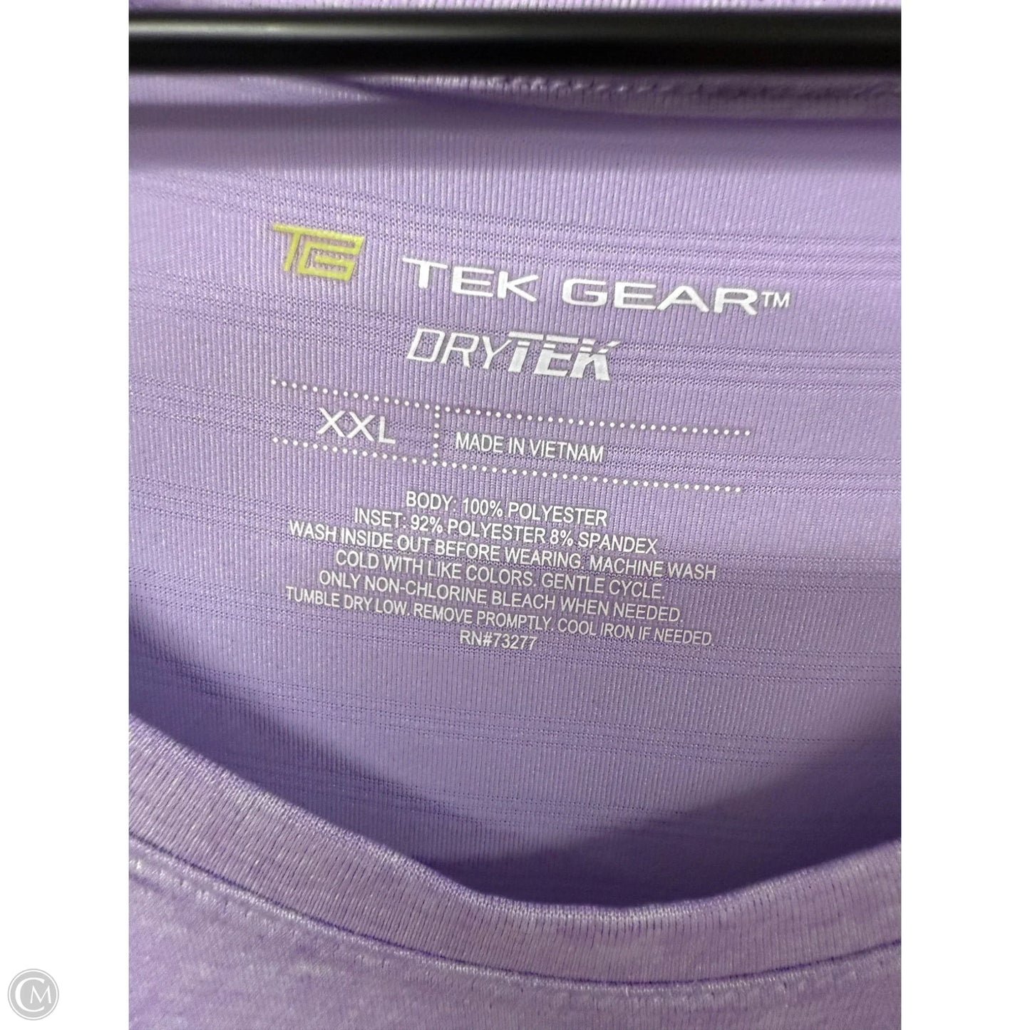 Athletic Top Short Sleeve By Tek Gear In Purple, Size: Xxl