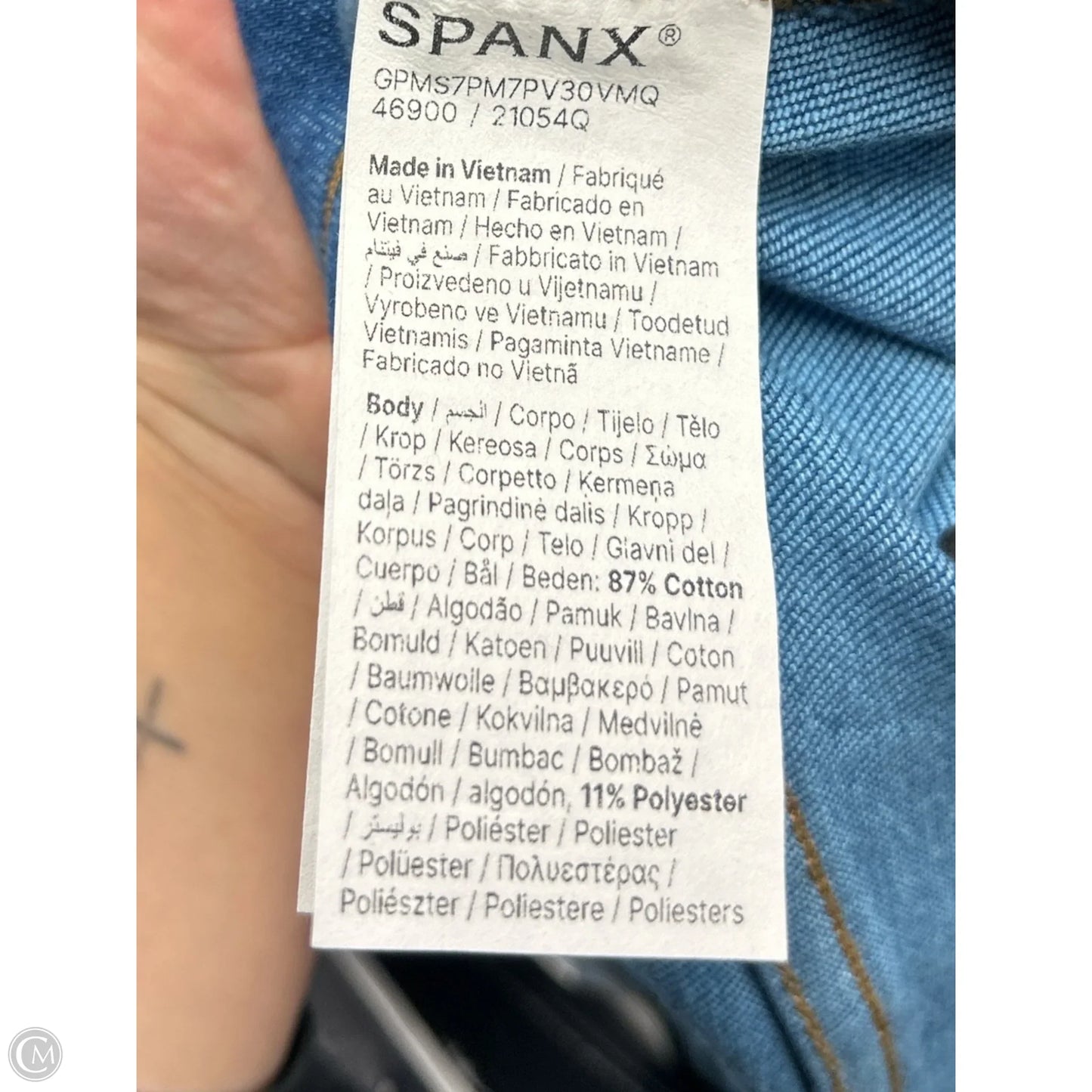 Jeans Wide Leg By Spanx In Blue Denim, Size: 1x