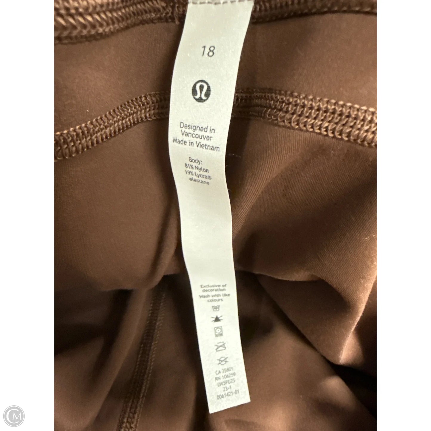 Athletic Pants By Lululemon In Brown, Size: 18